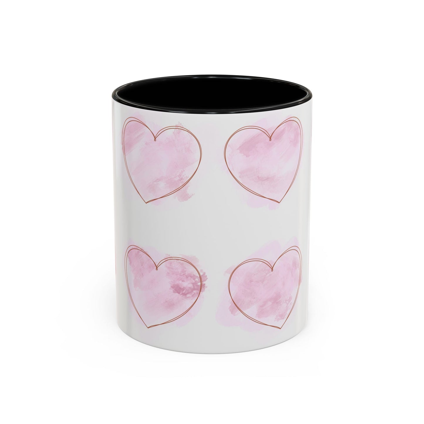 Watercolor Pink Heart Coffee Mug - Perfect for Mother’s Day