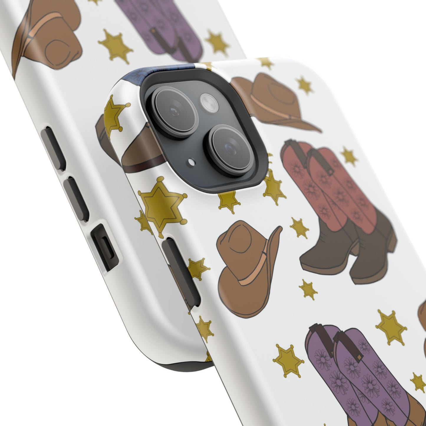 Cowboy Boots Magnetic Tough Case - Durable Phone Protection with Western Flair