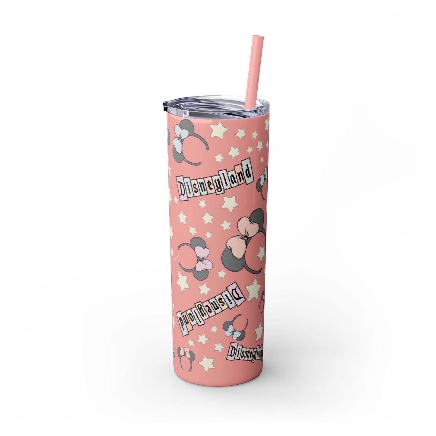 Disneyland Skinny Tumbler with Straw - 20oz - Cute Mickey Mouse Design for Theme Park Lovers