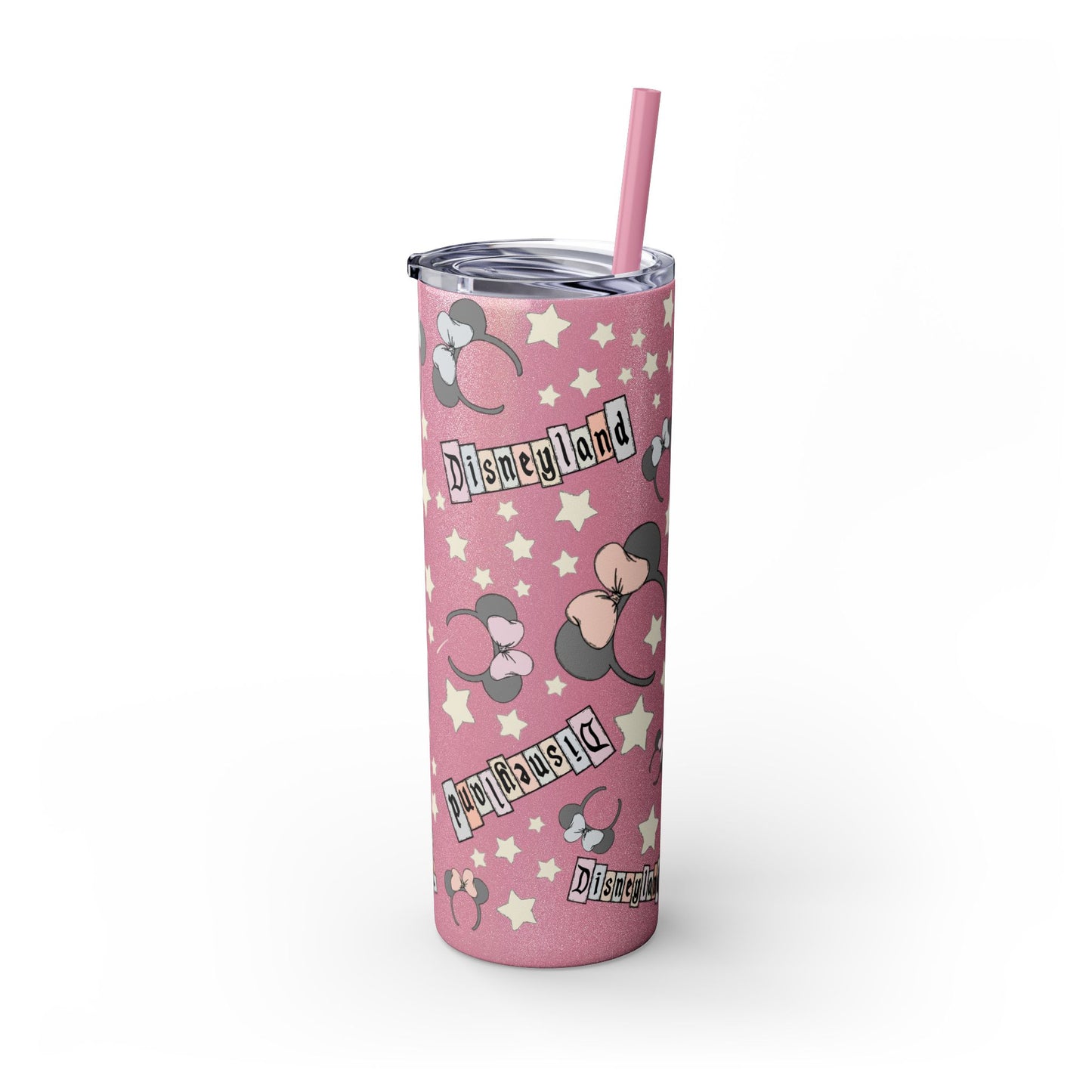Disneyland Skinny Tumbler with Straw - 20oz - Cute Mickey Mouse Design for Theme Park Lovers
