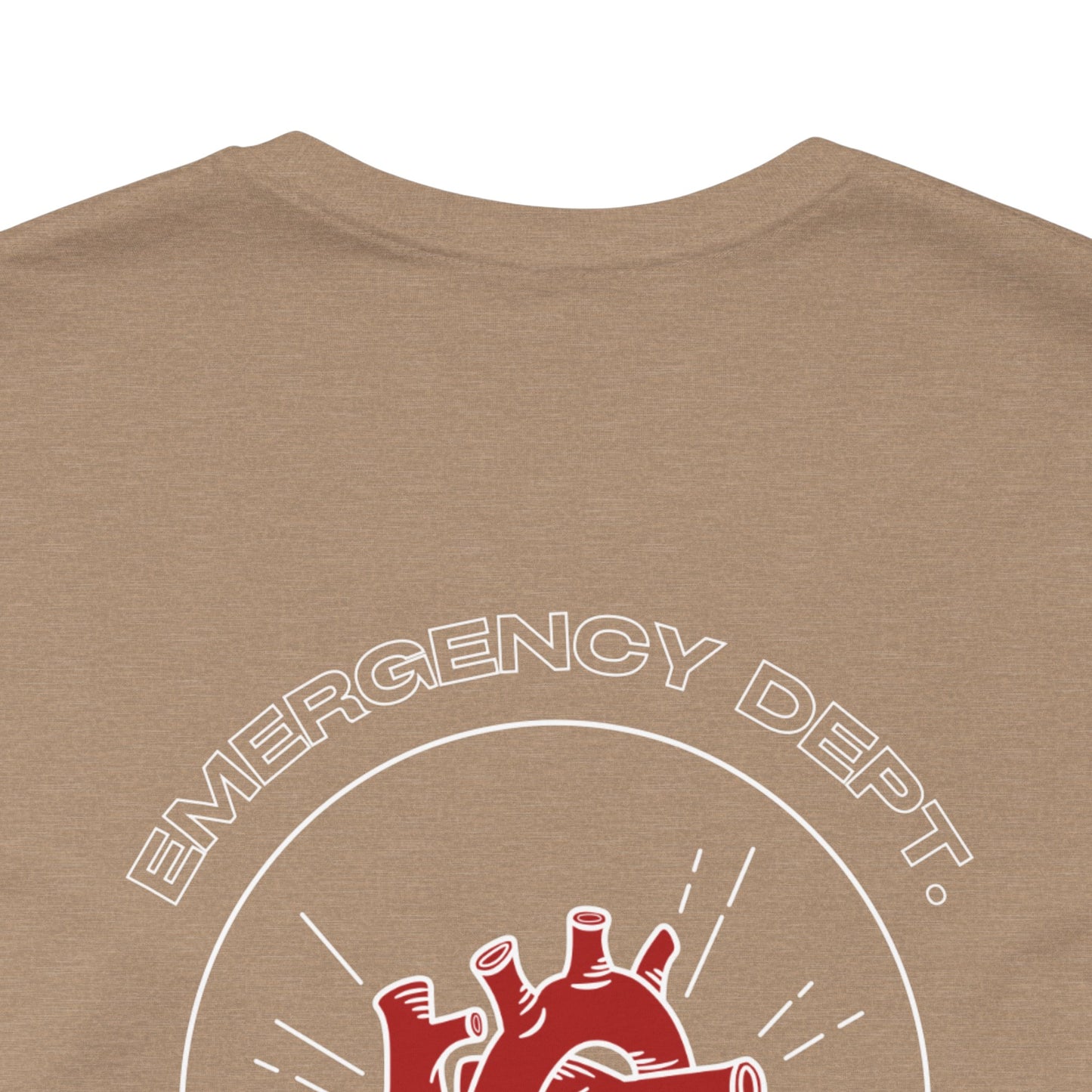 Emergency Department Printed Unisex Tee - Casual Comfort, Gift for Heart Lovers, Everyday Wear, Unique Style, Casual T-Shirt