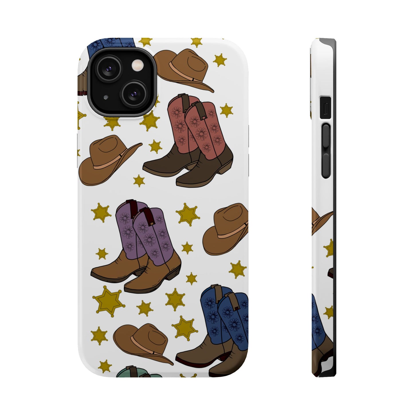 Cowboy Boots Magnetic Tough Case - Durable Phone Protection with Western Flair