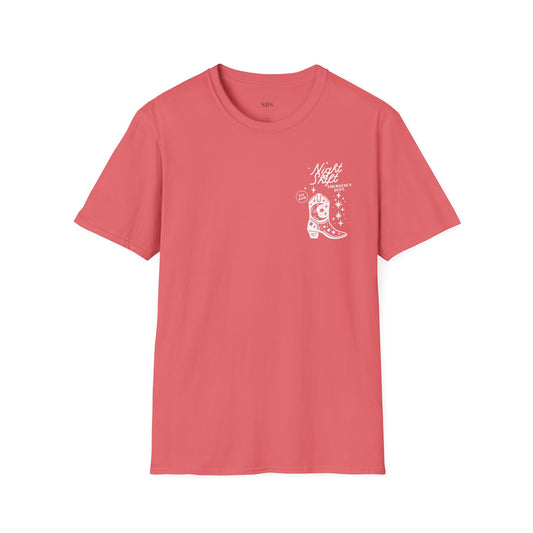 "Night Shift Emergency Dept. Unisex Softstyle T-Shirt | Cute Astrology Tees | Ideal for Nurses and Medical Staff | Fun Gift for Night Owls"