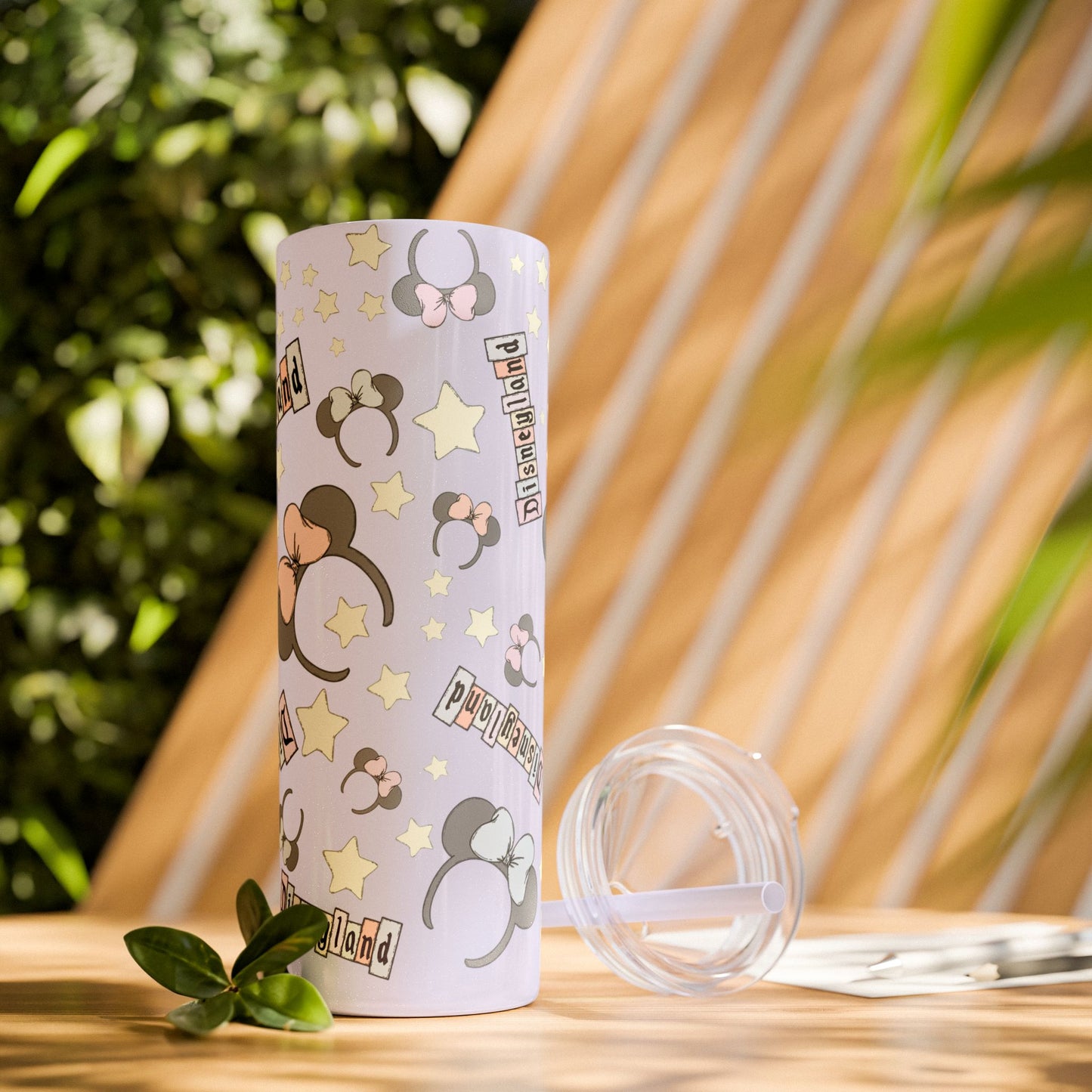 Disneyland Skinny Tumbler with Straw - 20oz - Cute Mickey Mouse Design for Theme Park Lovers