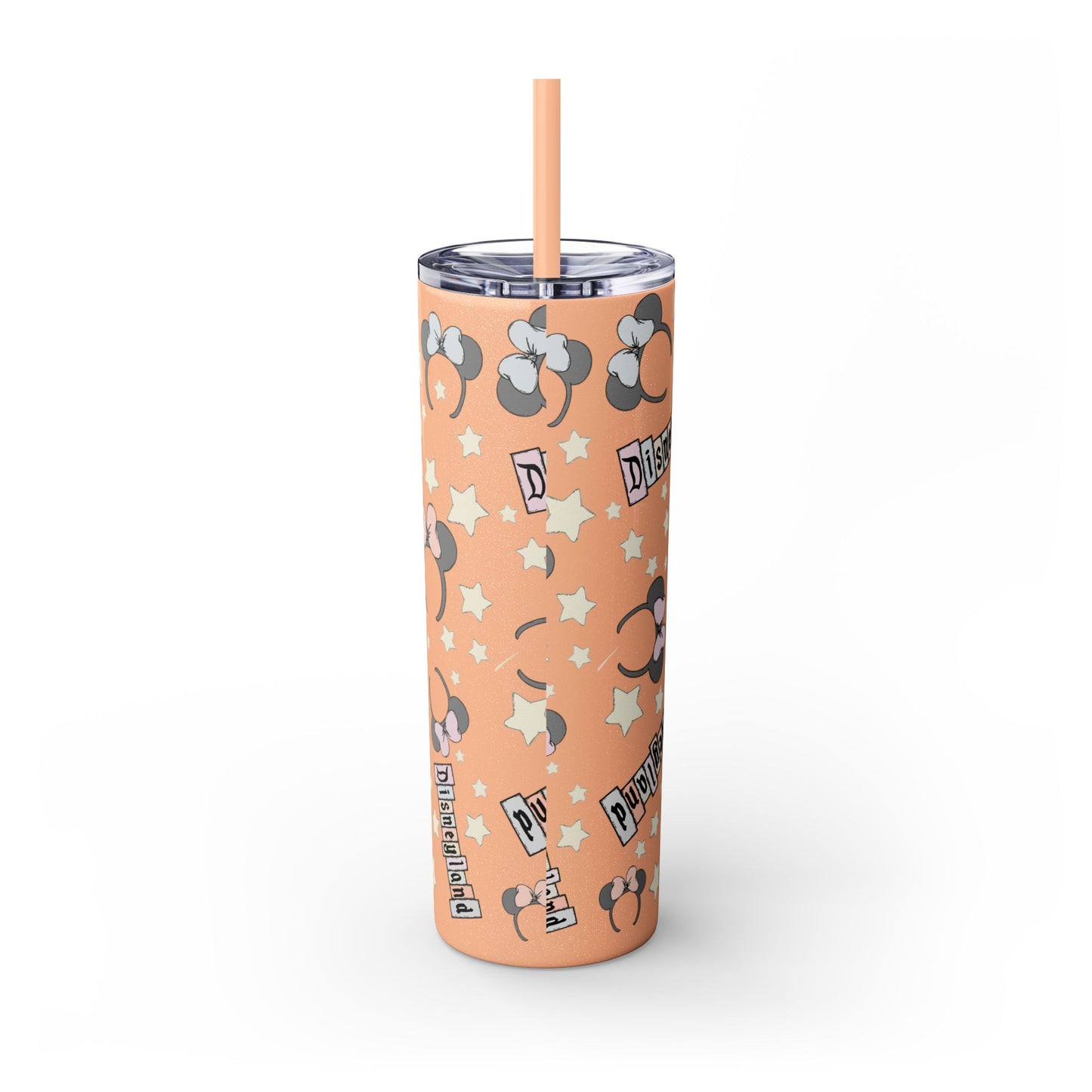 Disneyland Skinny Tumbler with Straw - 20oz - Cute Mickey Mouse Design for Theme Park Lovers