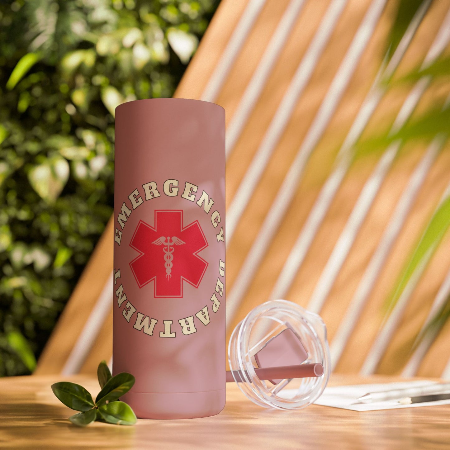 Emergency Department | EMS 20oz Skinny Tumbler - Matte Black