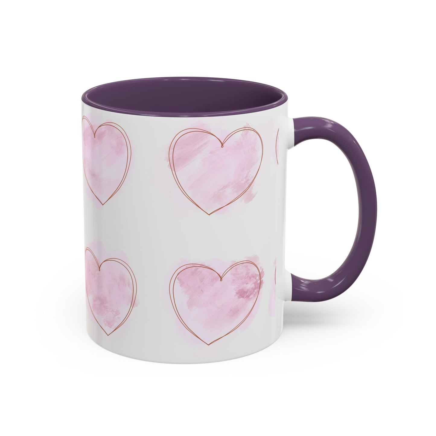 Watercolor Pink Heart Coffee Mug - Perfect for Mother’s Day