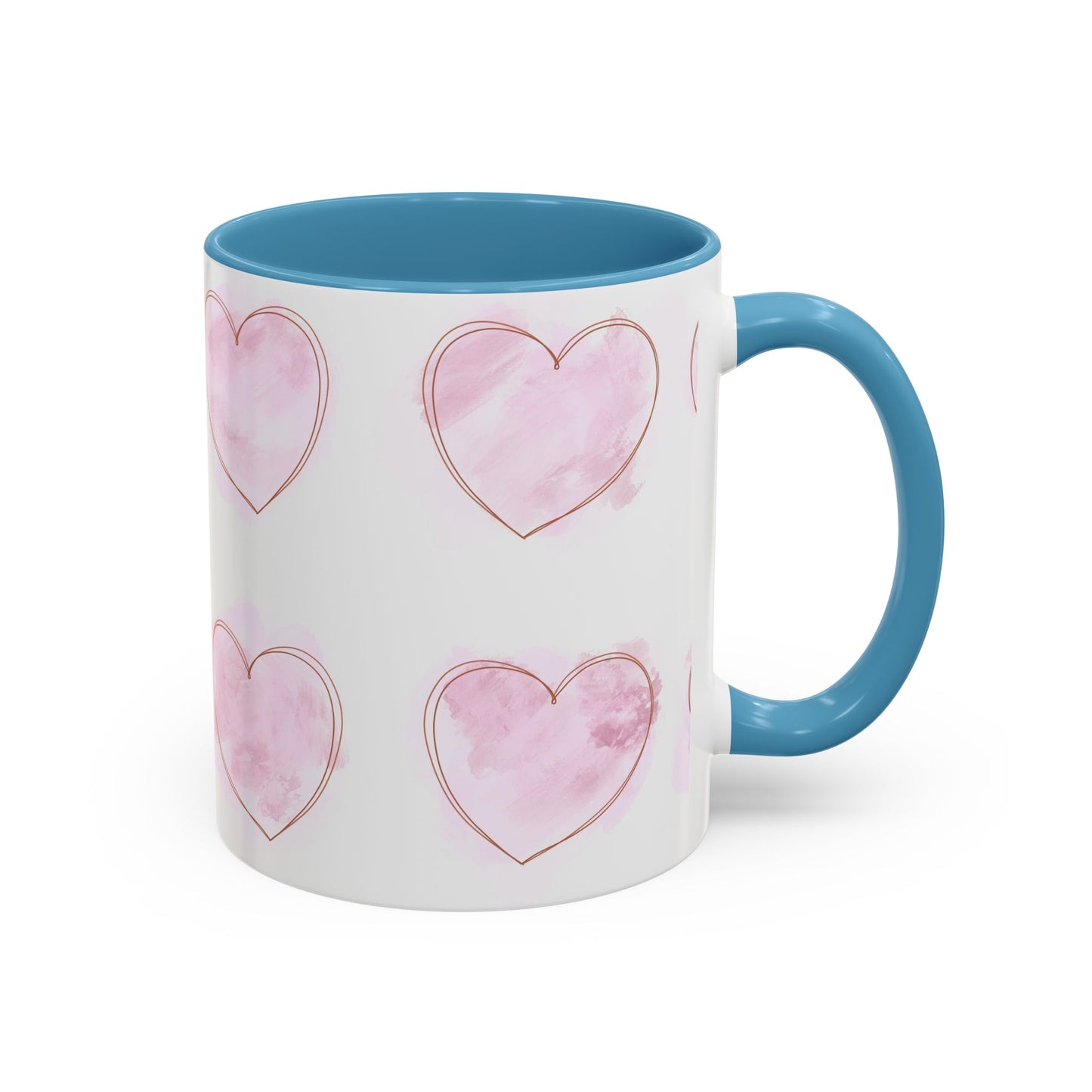Watercolor Pink Heart Coffee Mug - Perfect for Mother’s Day