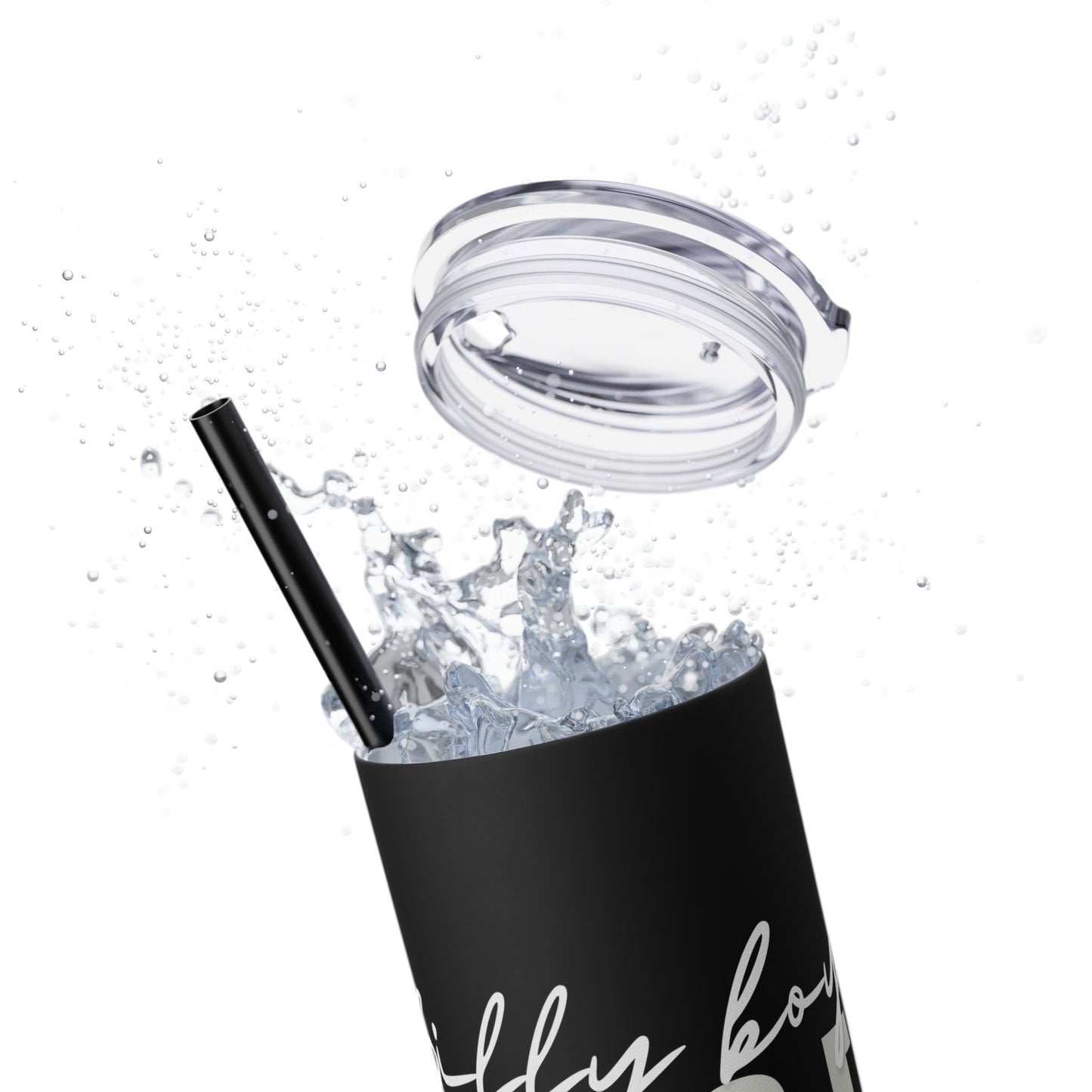 Silly boys EMS is for Girl Skinny Tumbler with Straw - 20oz Travel Cup