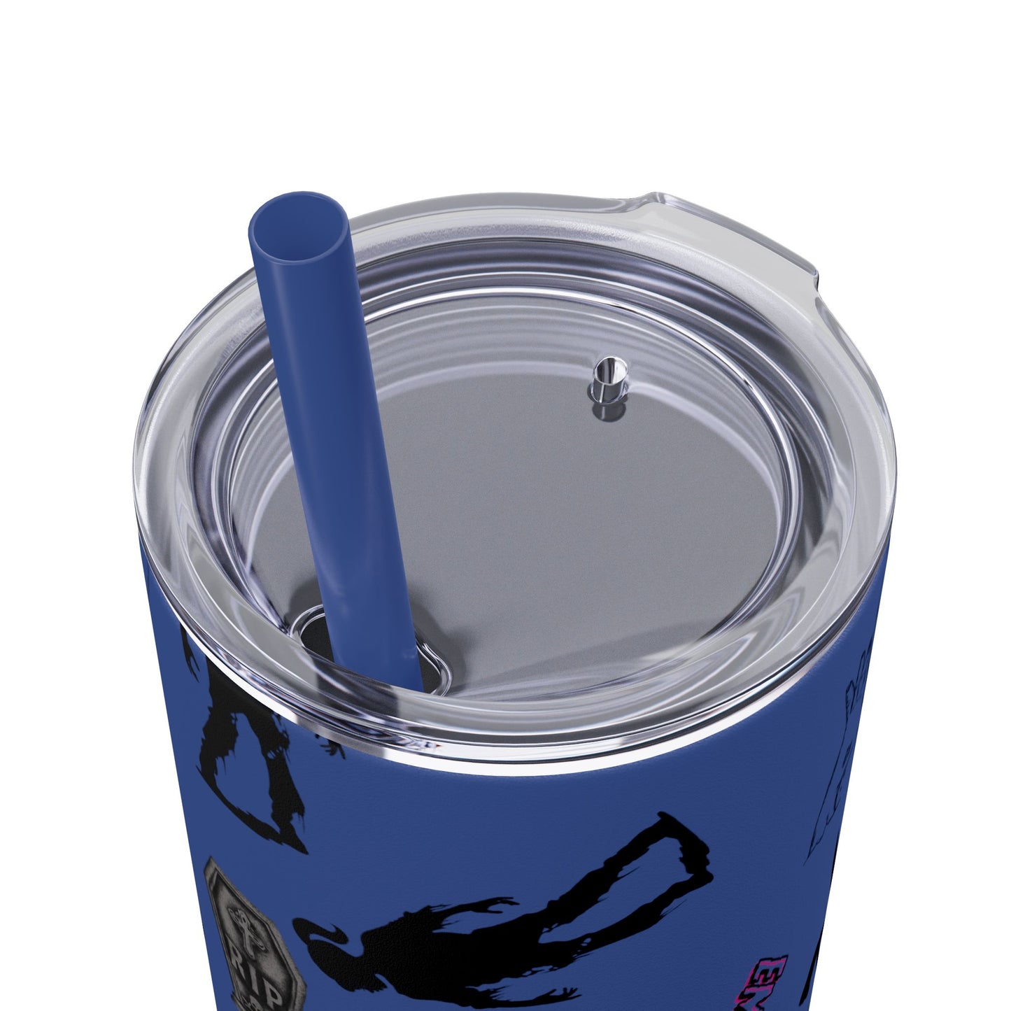 EMS Barbie Skinny Tumbler with Straw | EMS Travel Cup | zombie Drinkware| EMT Gift |Horror Movie Lover Cup