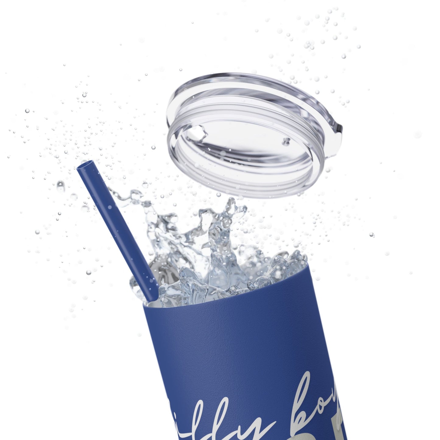 Silly boys EMS is for Girl Skinny Tumbler with Straw - 20oz Travel Cup