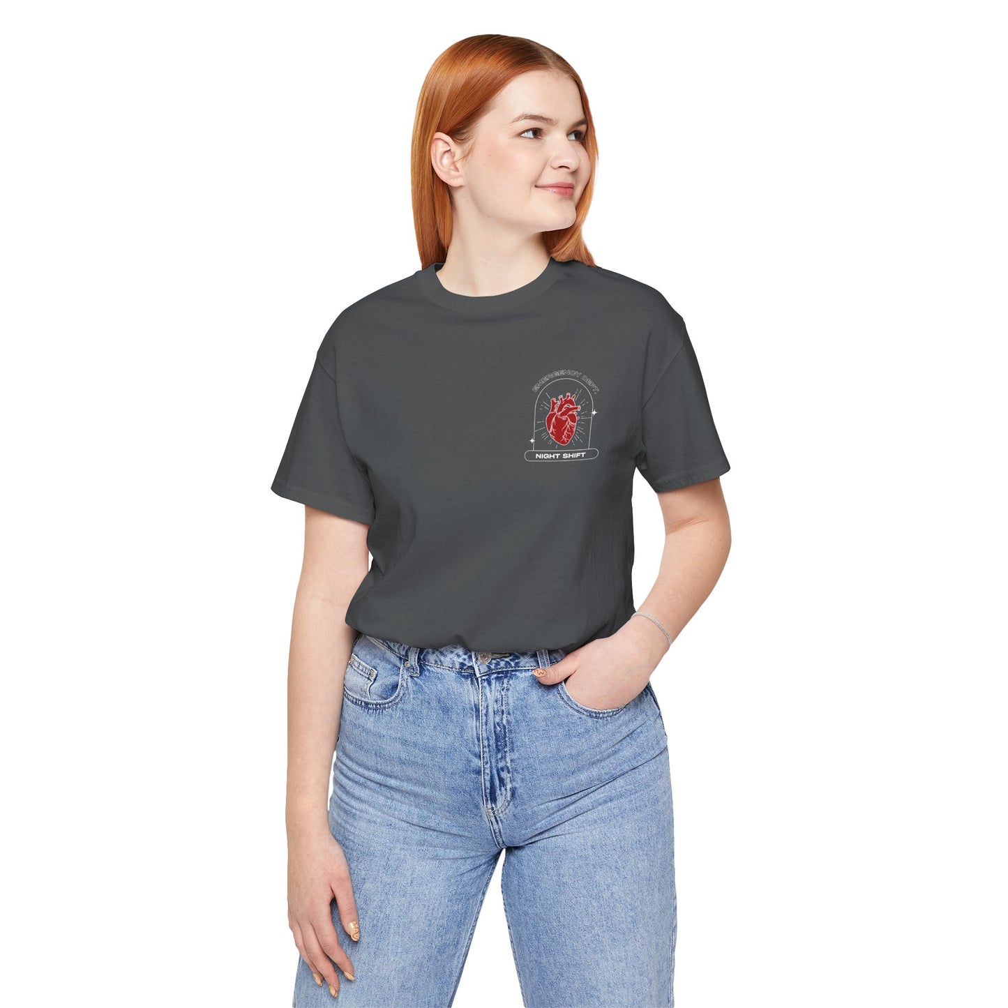 Emergency Department Printed Unisex Tee - Casual Comfort, Gift for Heart Lovers, Everyday Wear, Unique Style, Casual T-Shirt