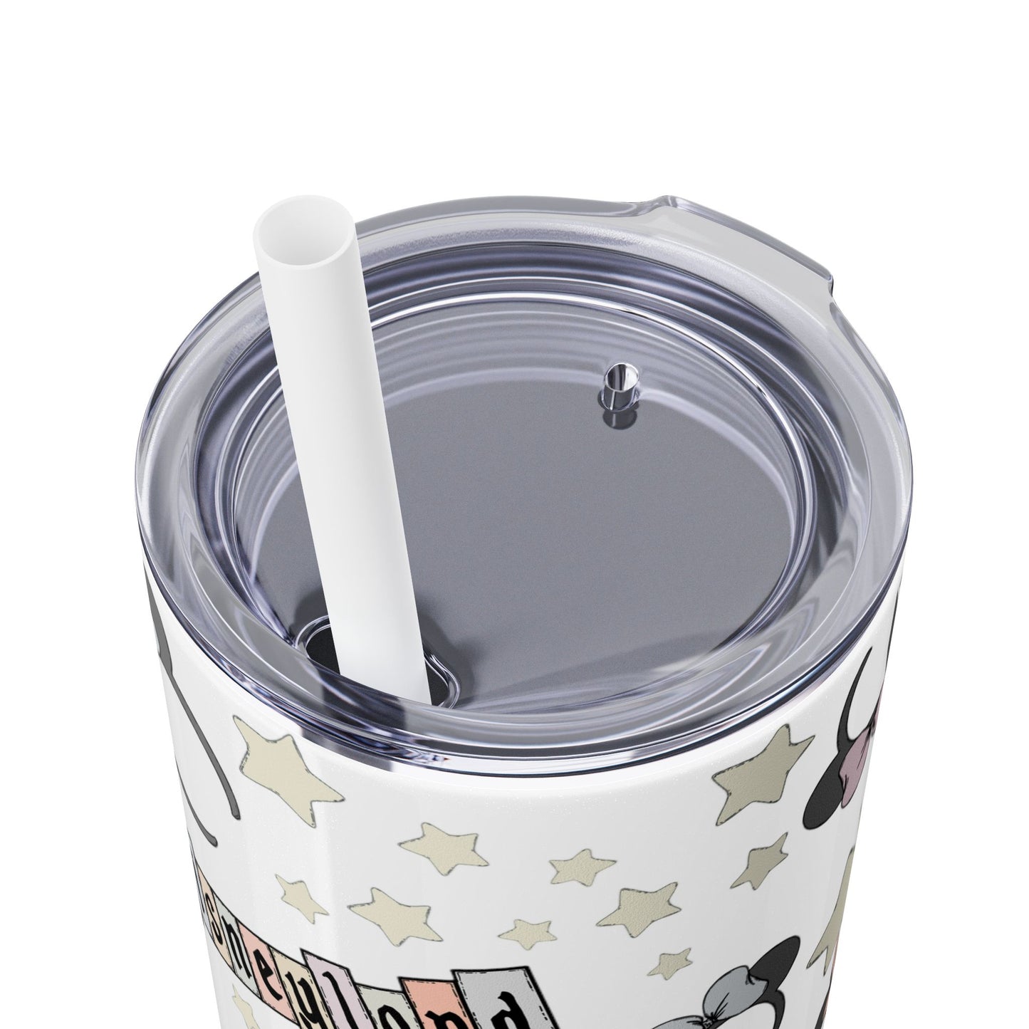 Disneyland Skinny Tumbler with Straw - 20oz - Cute Mickey Mouse Design for Theme Park Lovers