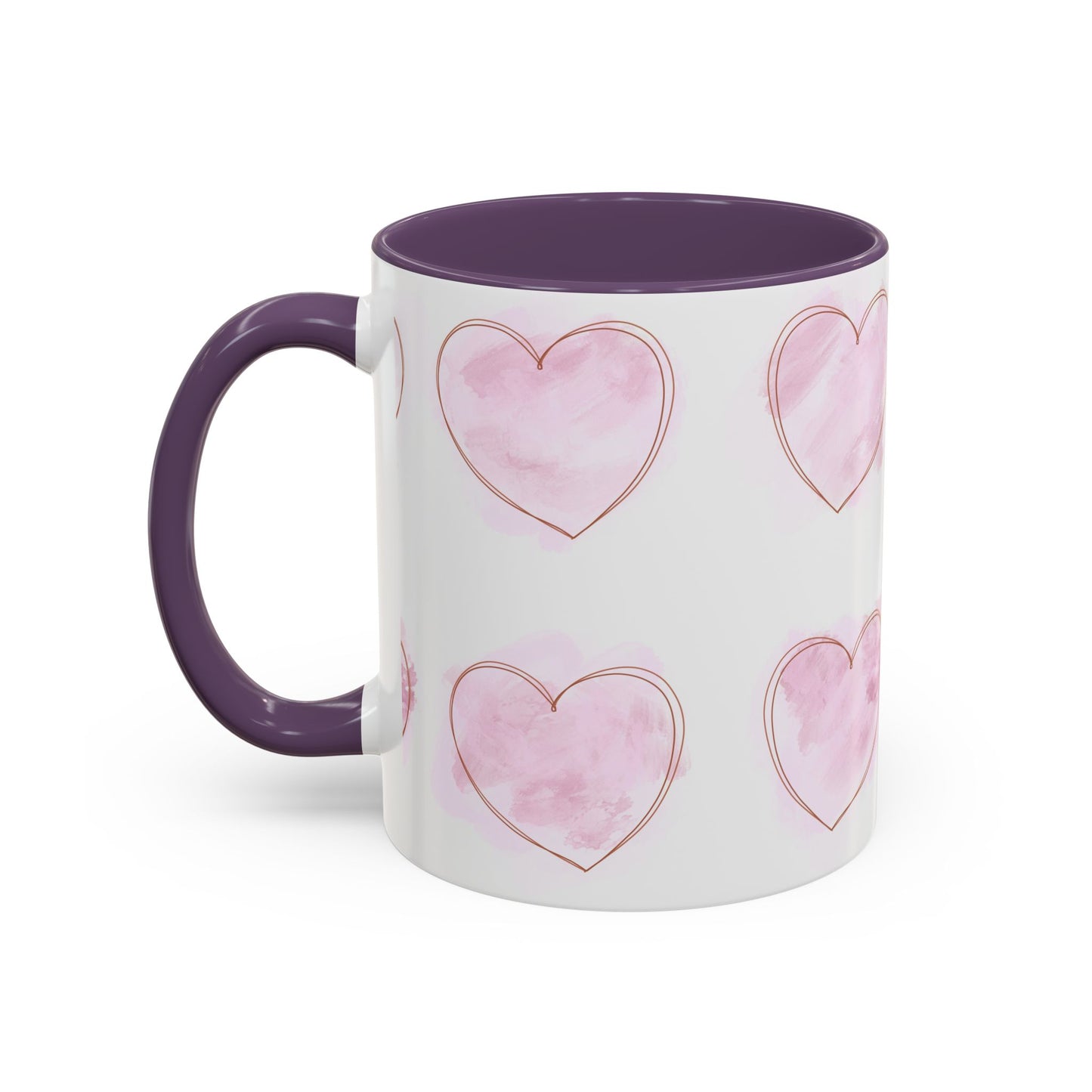 Watercolor Pink Heart Coffee Mug - Perfect for Mother’s Day