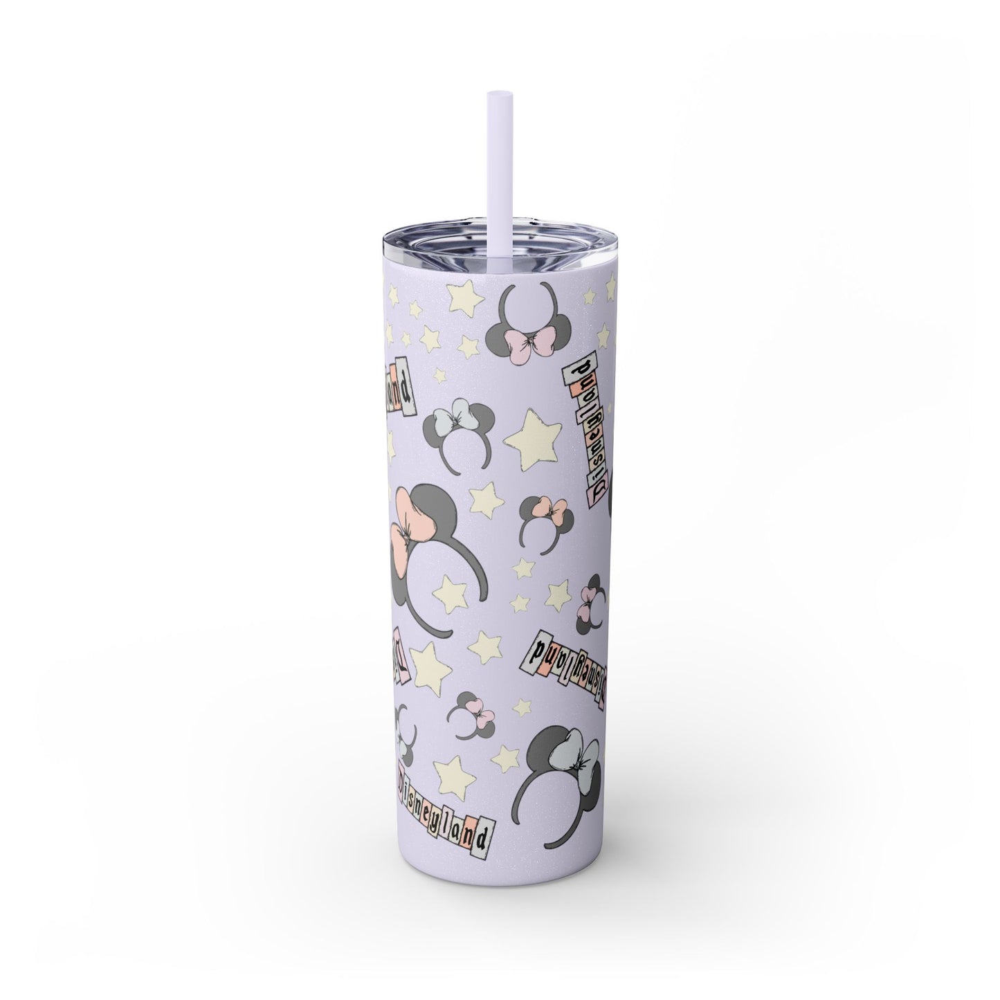 Disneyland Skinny Tumbler with Straw - 20oz - Cute Mickey Mouse Design for Theme Park Lovers