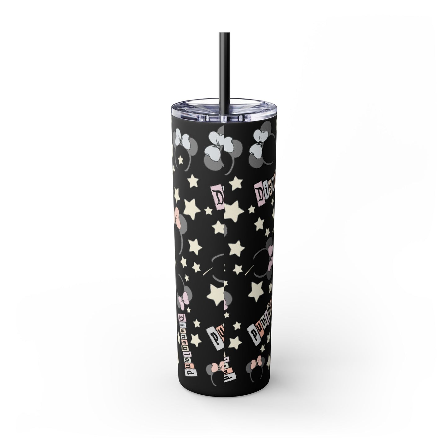 Disneyland Skinny Tumbler with Straw - 20oz - Cute Mickey Mouse Design for Theme Park Lovers