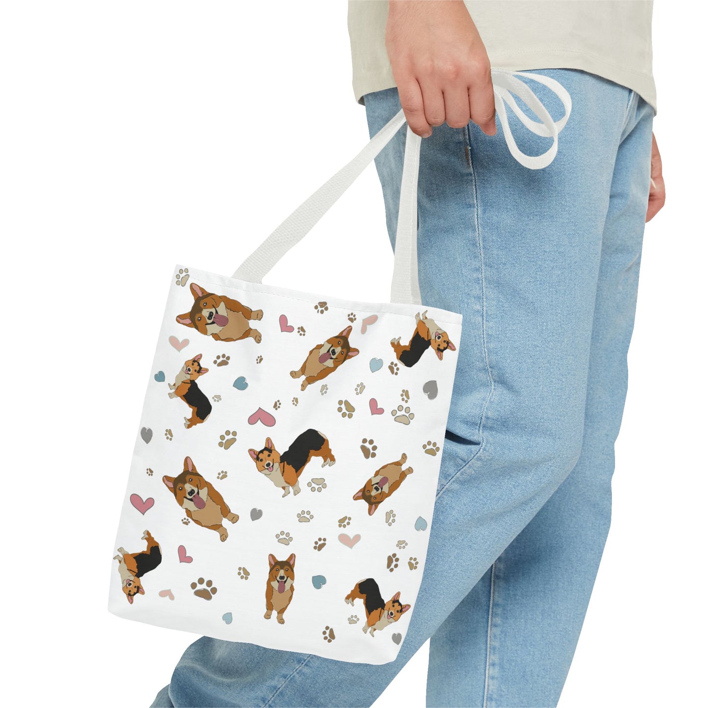 Playful Corgi Tote Bag – Perfect for Dog Lovers