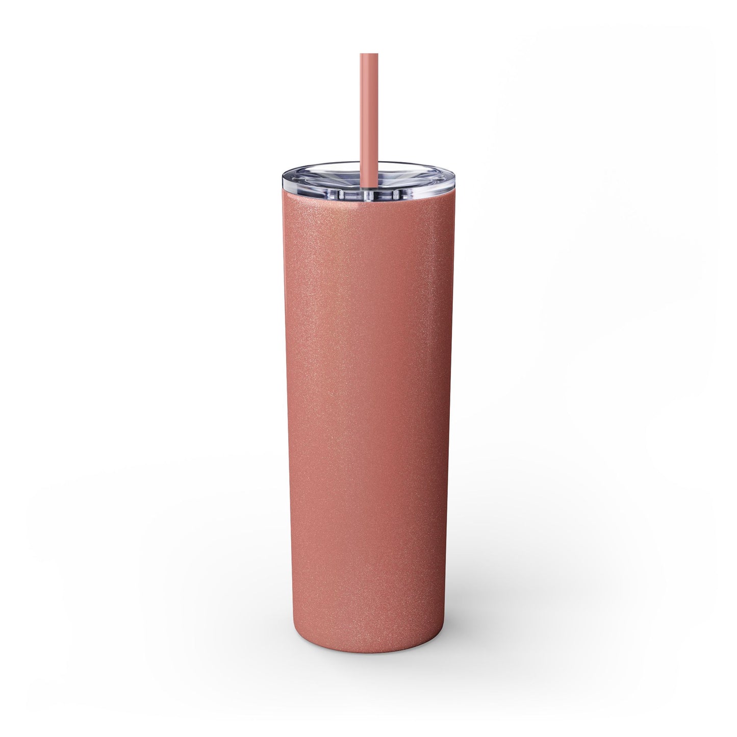 Funny 20oz Skinny Tumbler with Straw - "Fuck You" Design