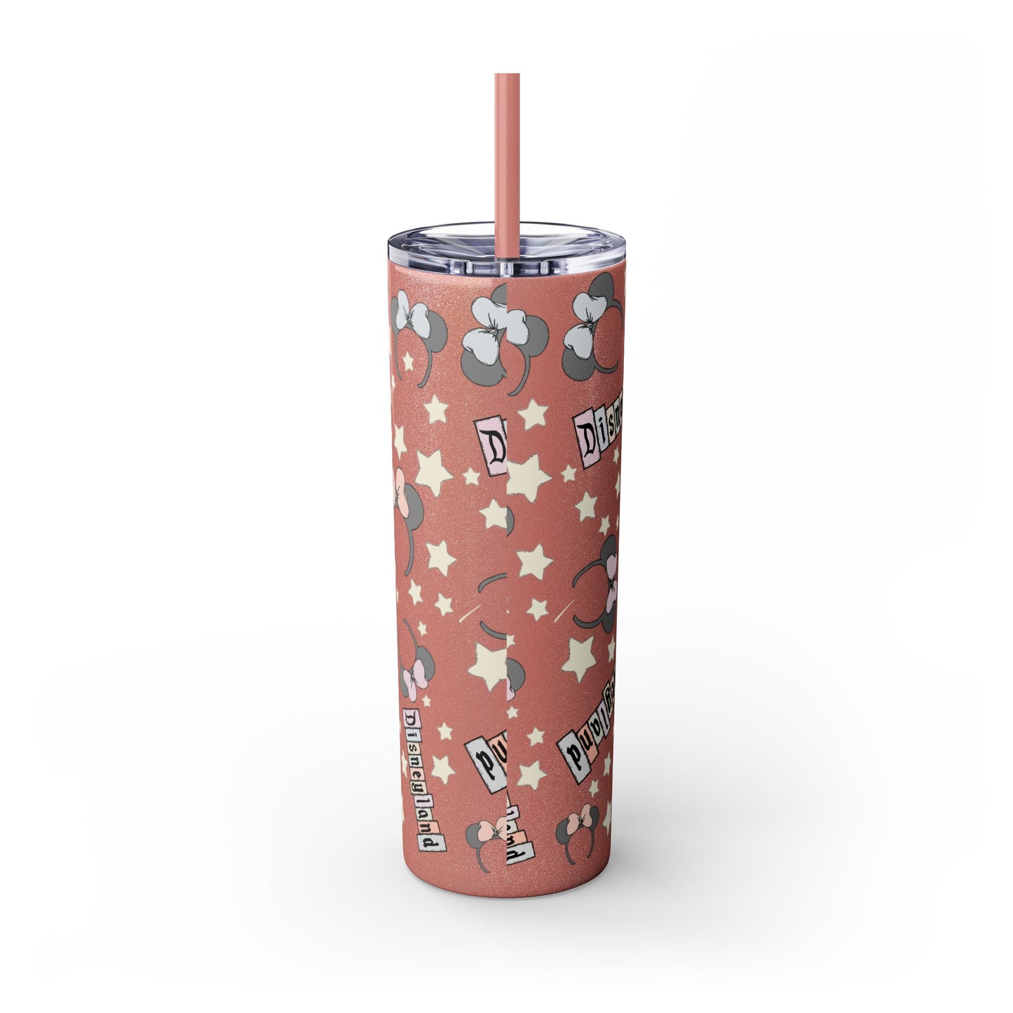 Disneyland Skinny Tumbler with Straw - 20oz - Cute Mickey Mouse Design for Theme Park Lovers