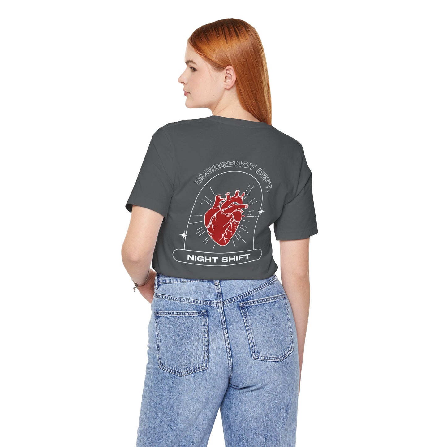 Emergency Department Printed Unisex Tee - Casual Comfort, Gift for Heart Lovers, Everyday Wear, Unique Style, Casual T-Shirt