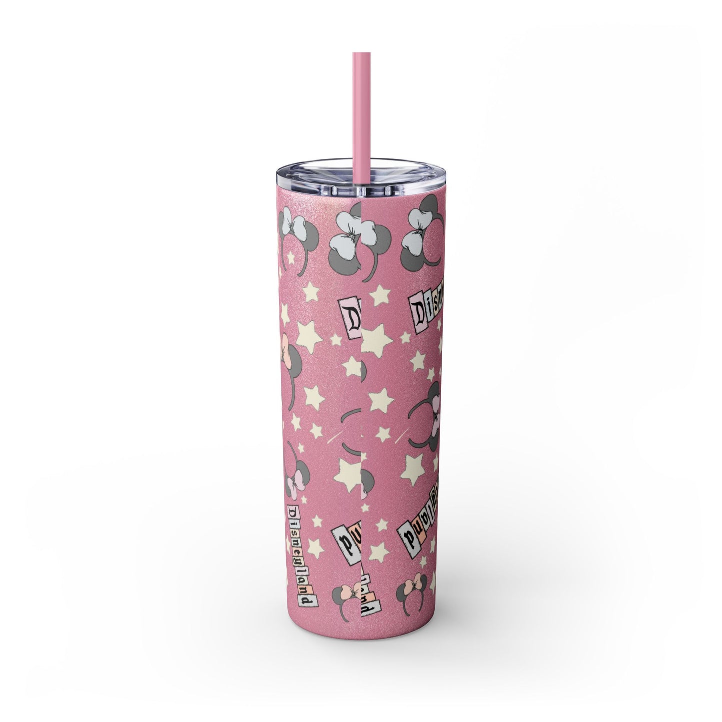 Disneyland Skinny Tumbler with Straw - 20oz - Cute Mickey Mouse Design for Theme Park Lovers