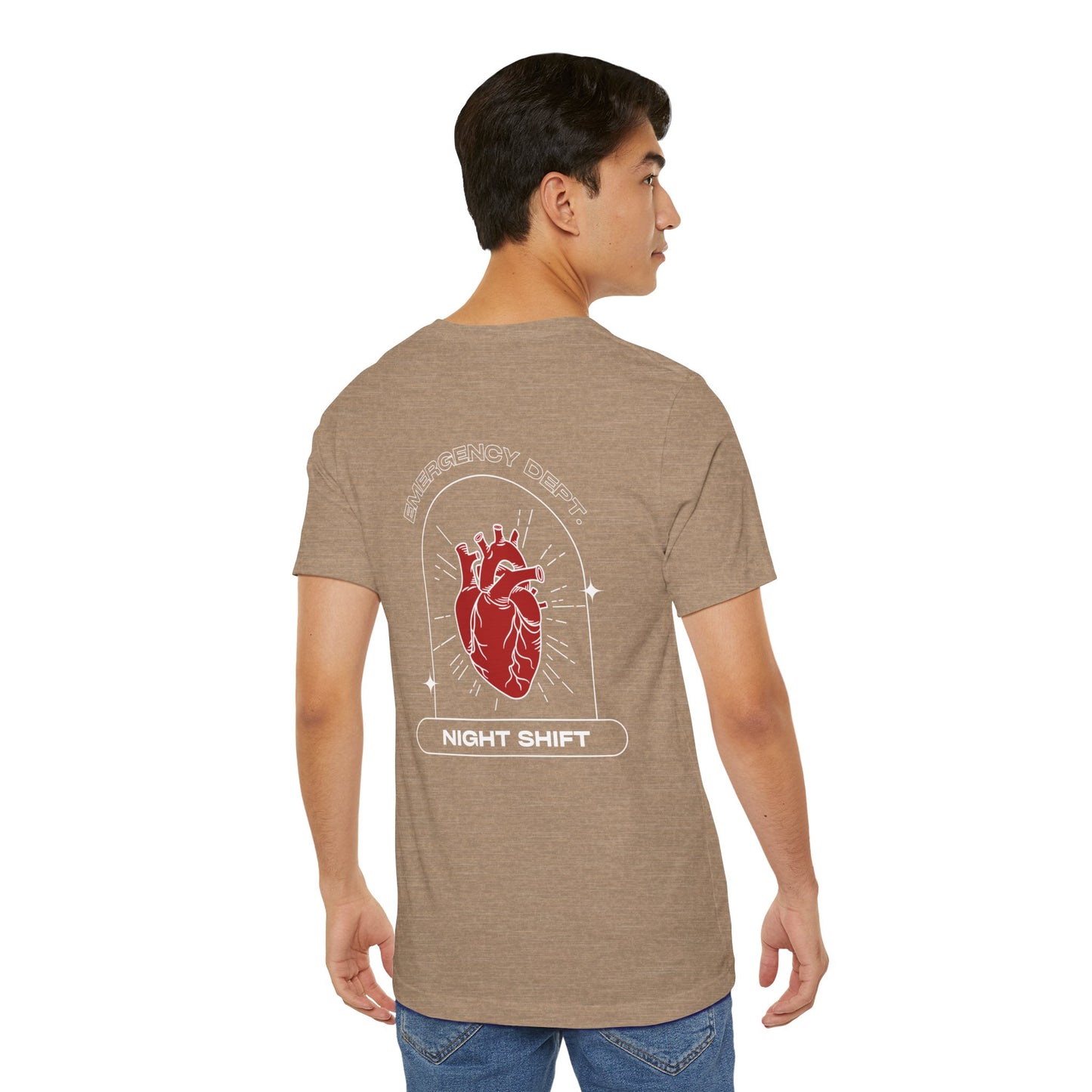 Emergency Department Printed Unisex Tee - Casual Comfort, Gift for Heart Lovers, Everyday Wear, Unique Style, Casual T-Shirt