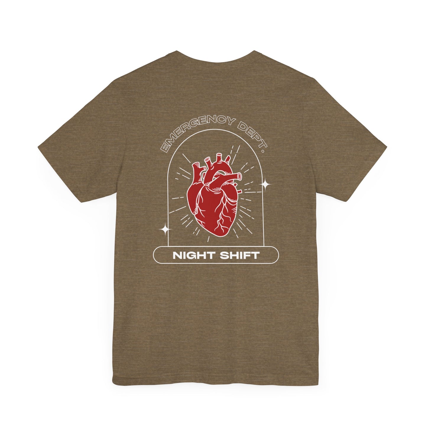 Emergency Department Printed Unisex Tee - Casual Comfort, Gift for Heart Lovers, Everyday Wear, Unique Style, Casual T-Shirt