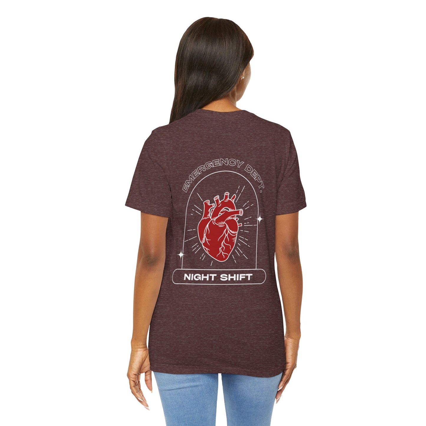 Emergency Department Printed Unisex Tee - Casual Comfort, Gift for Heart Lovers, Everyday Wear, Unique Style, Casual T-Shirt