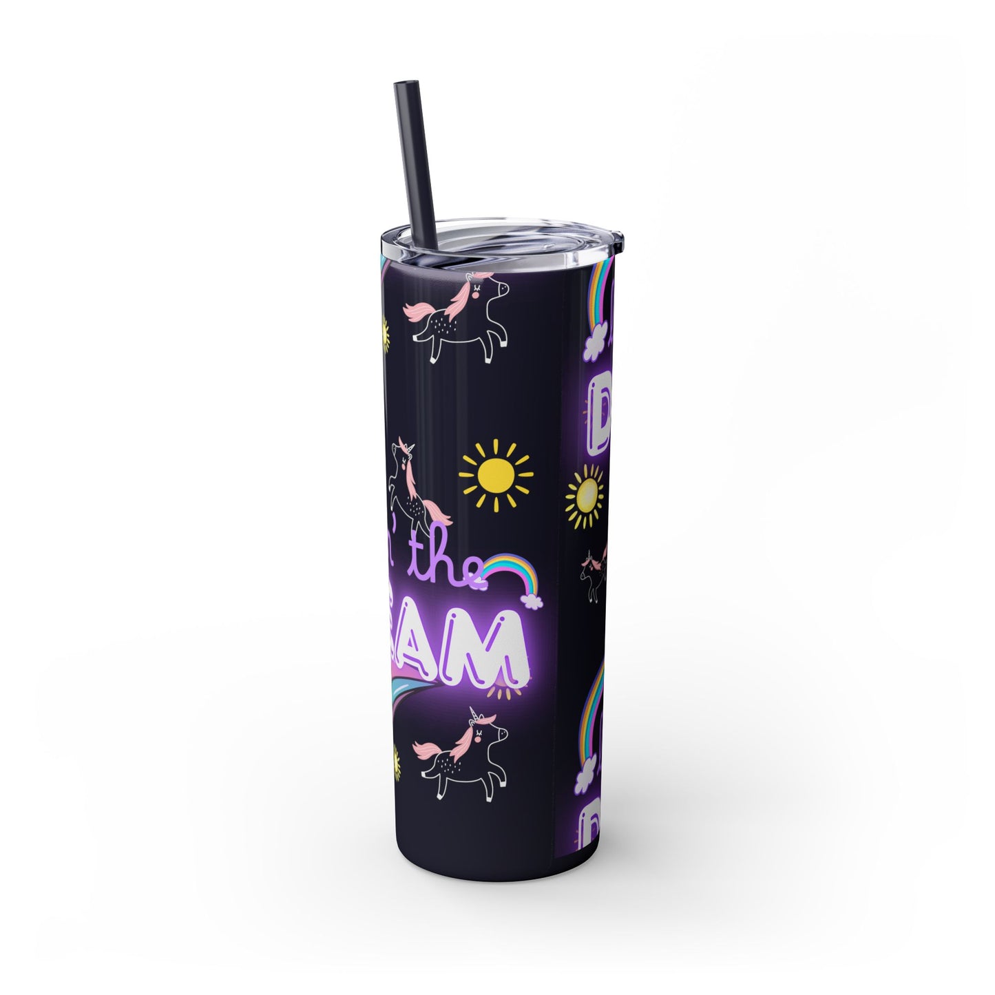 Living the Dream Skinny Tumbler with Straw - 20oz Inspirational Drinkware funny gift for nurses, EMT’s, paramedics, teachers