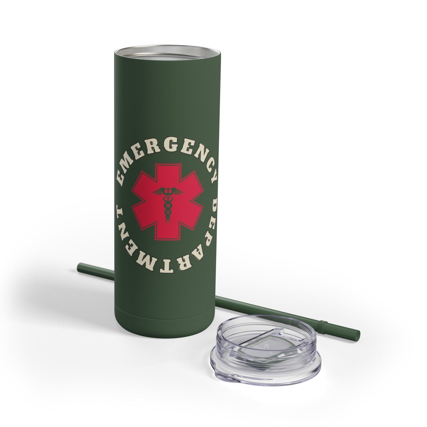 Emergency Department | EMS 20oz Skinny Tumbler - Matte Black