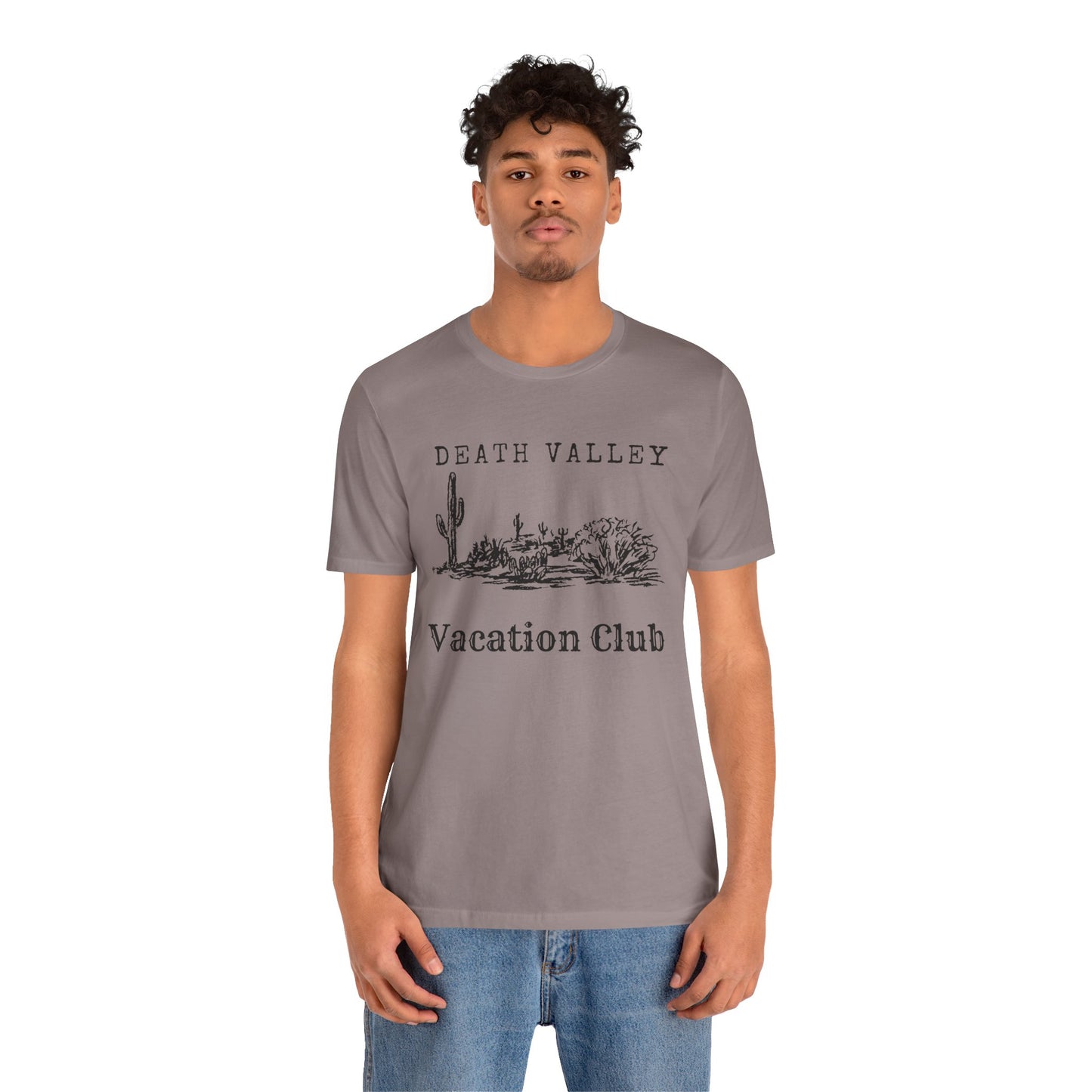 Death Valley Vacation Club Unisex Tee - Casual Cactus Graphic T-Shirt