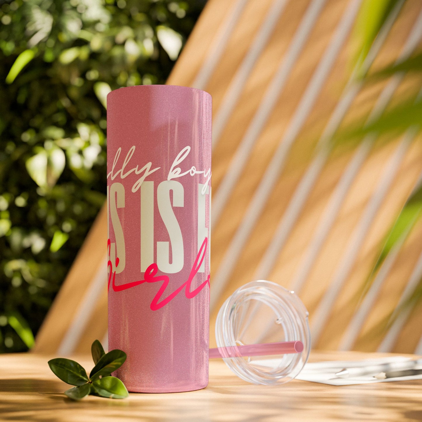 Silly boys EMS is for Girl Skinny Tumbler with Straw - 20oz Travel Cup