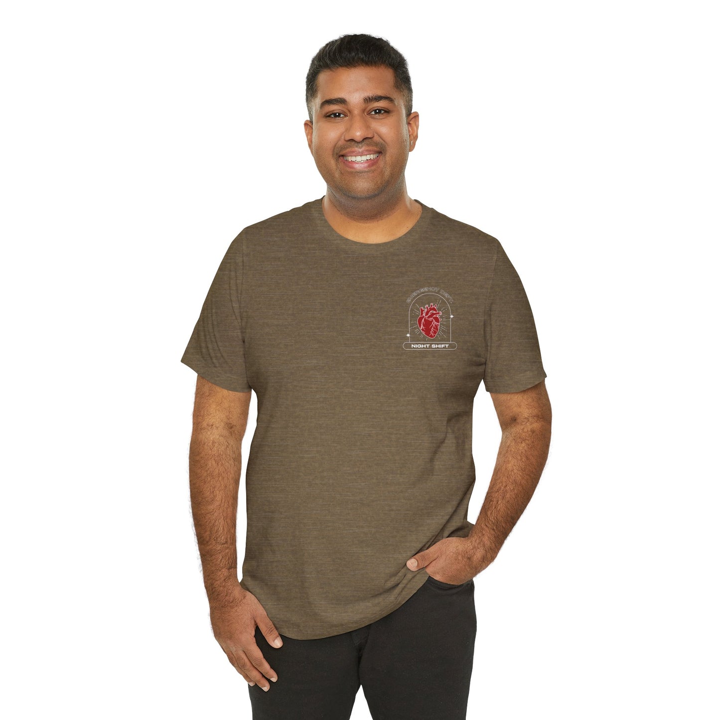 Emergency Department Printed Unisex Tee - Casual Comfort, Gift for Heart Lovers, Everyday Wear, Unique Style, Casual T-Shirt