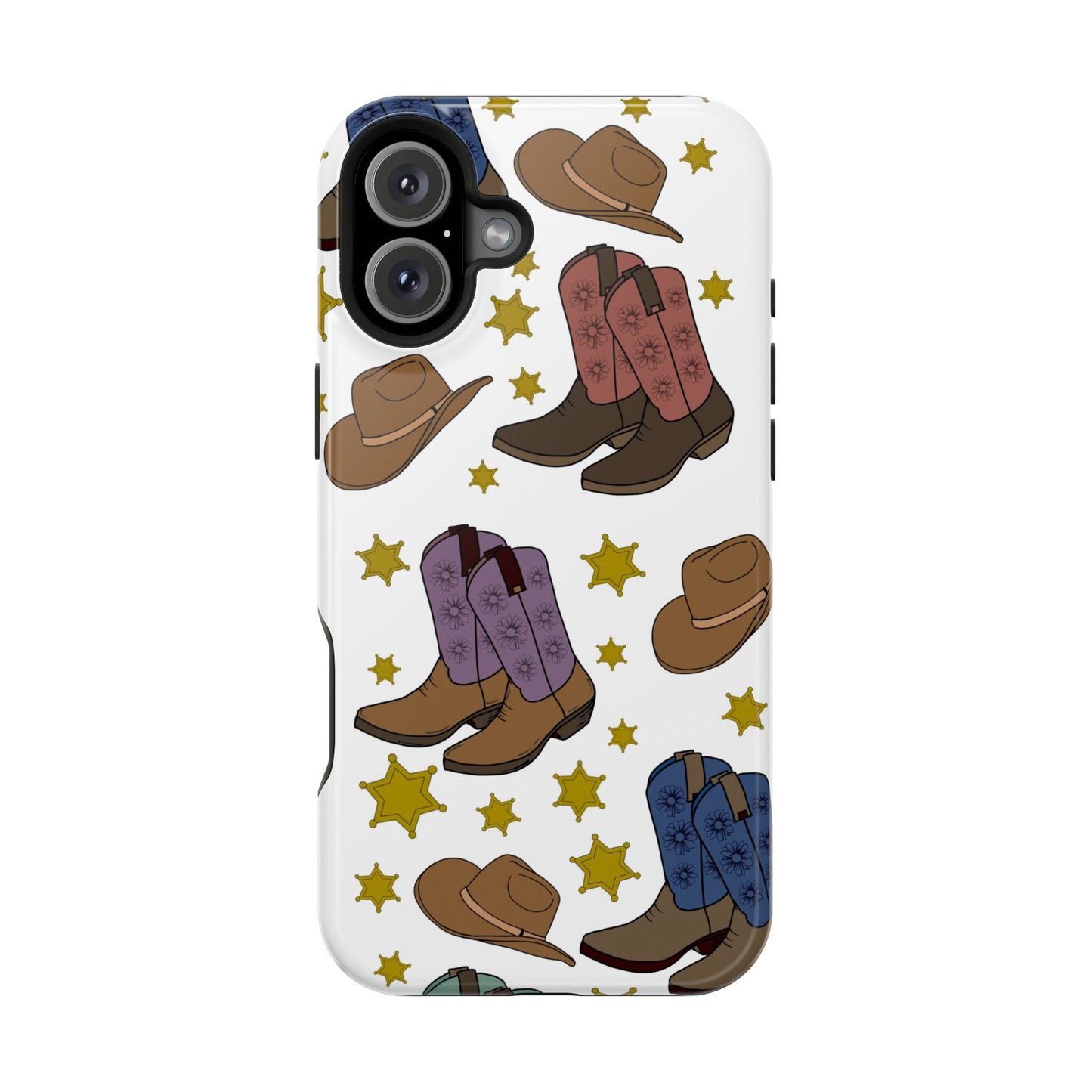 Cowboy Boots Magnetic Tough Case - Durable Phone Protection with Western Flair