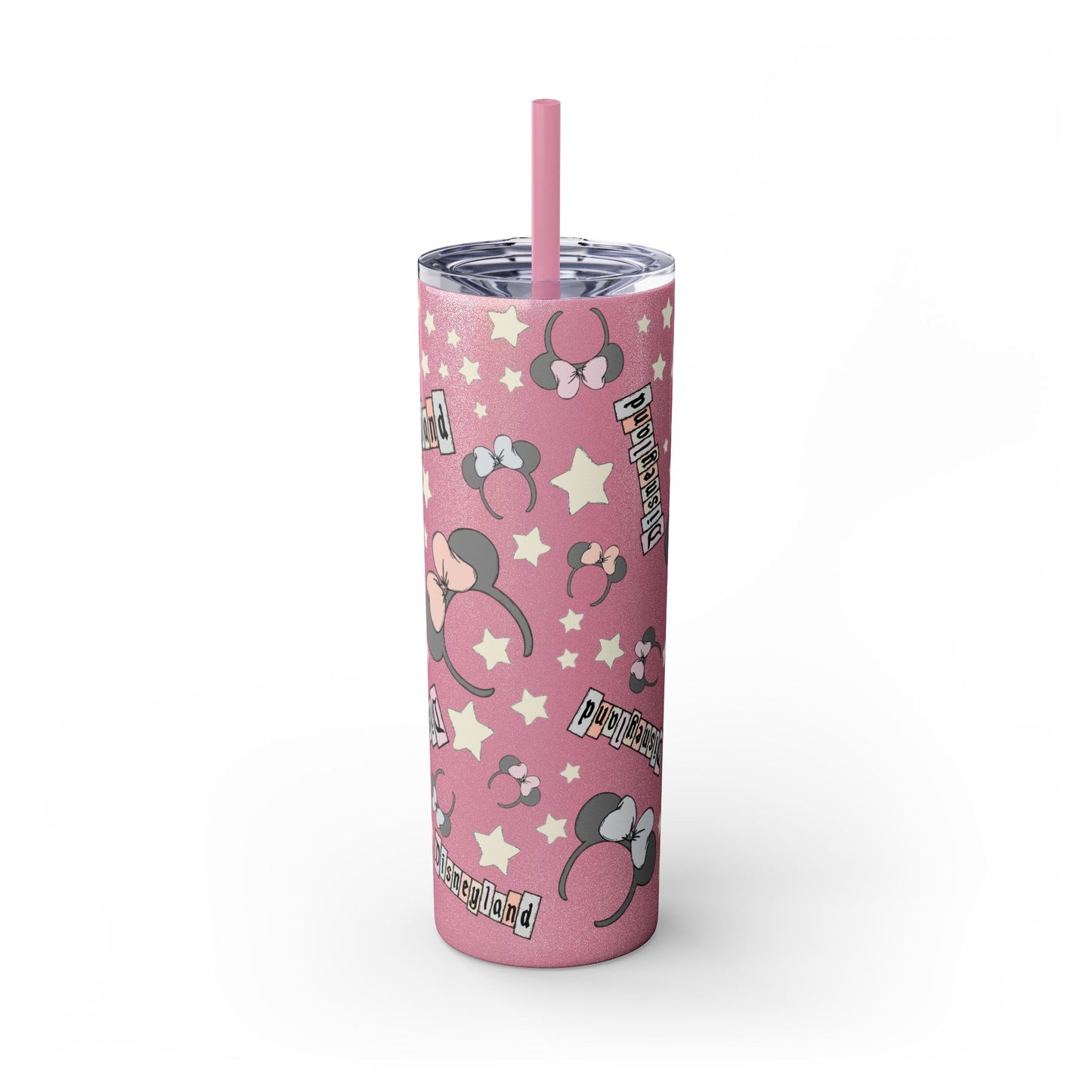 Disneyland Skinny Tumbler with Straw - 20oz - Cute Mickey Mouse Design for Theme Park Lovers
