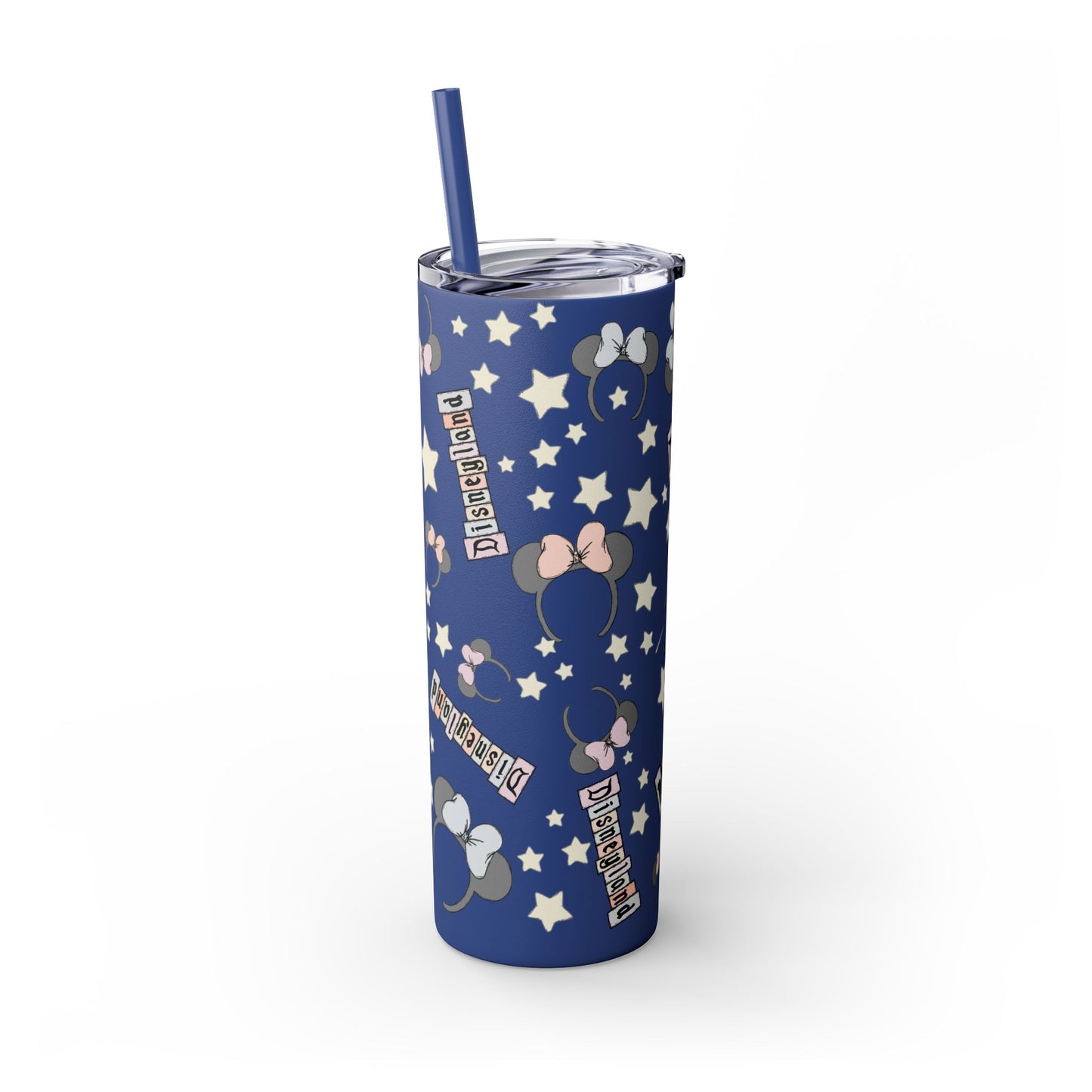 Disneyland Skinny Tumbler with Straw - 20oz - Cute Mickey Mouse Design for Theme Park Lovers