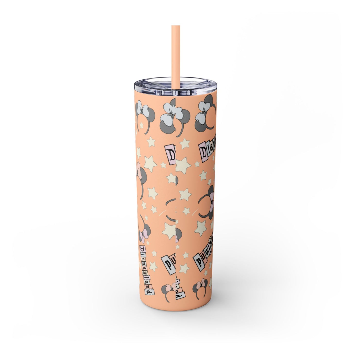 Disneyland Skinny Tumbler with Straw - 20oz - Cute Mickey Mouse Design for Theme Park Lovers