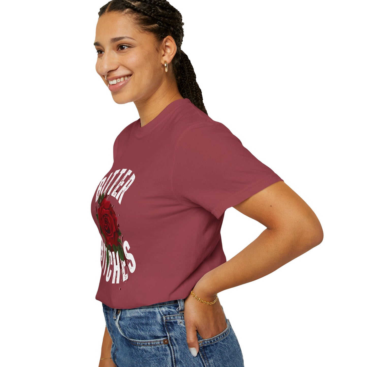 Bitter Bitches T-Shirt, Trendy Rose Graphic Tee, Unisex Apparel Gift, Casual Fashion, Statement Top, Birthday Gift, Gift for Friends