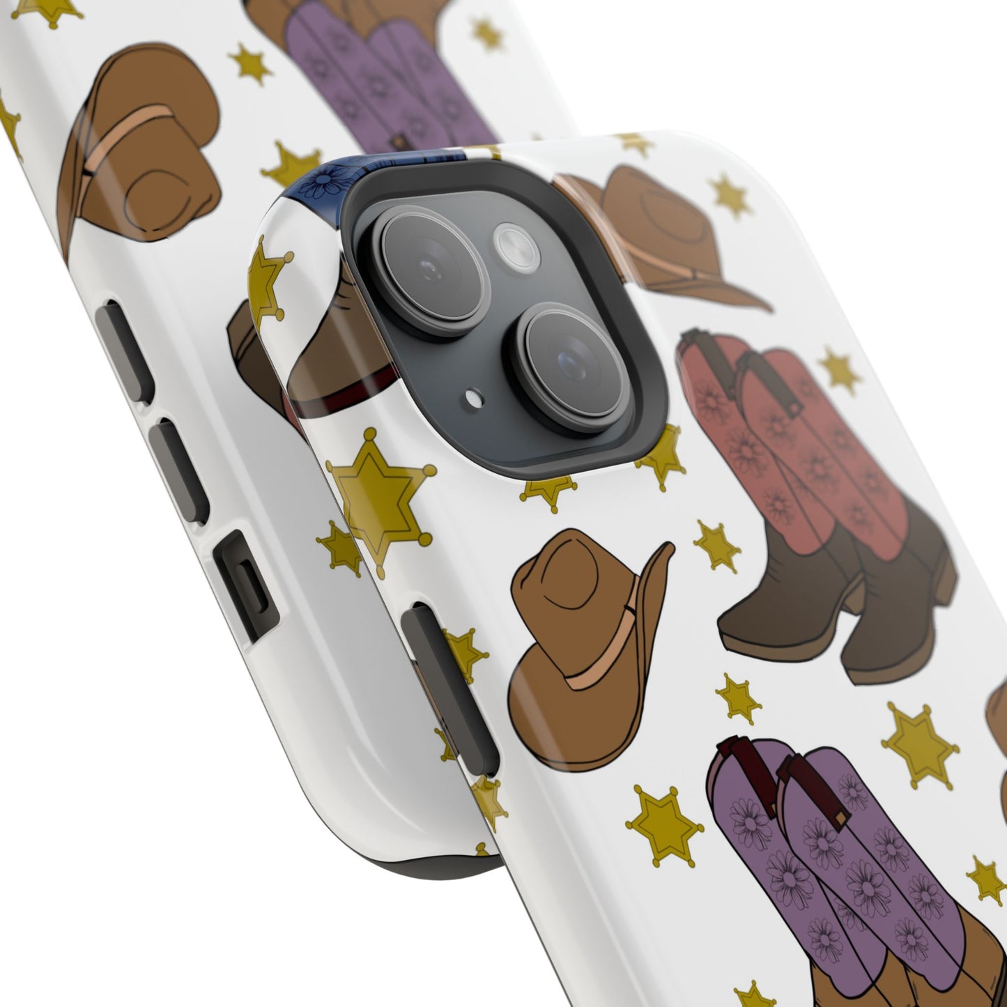 Cowboy Boots Magnetic Tough Case - Durable Phone Protection with Western Flair