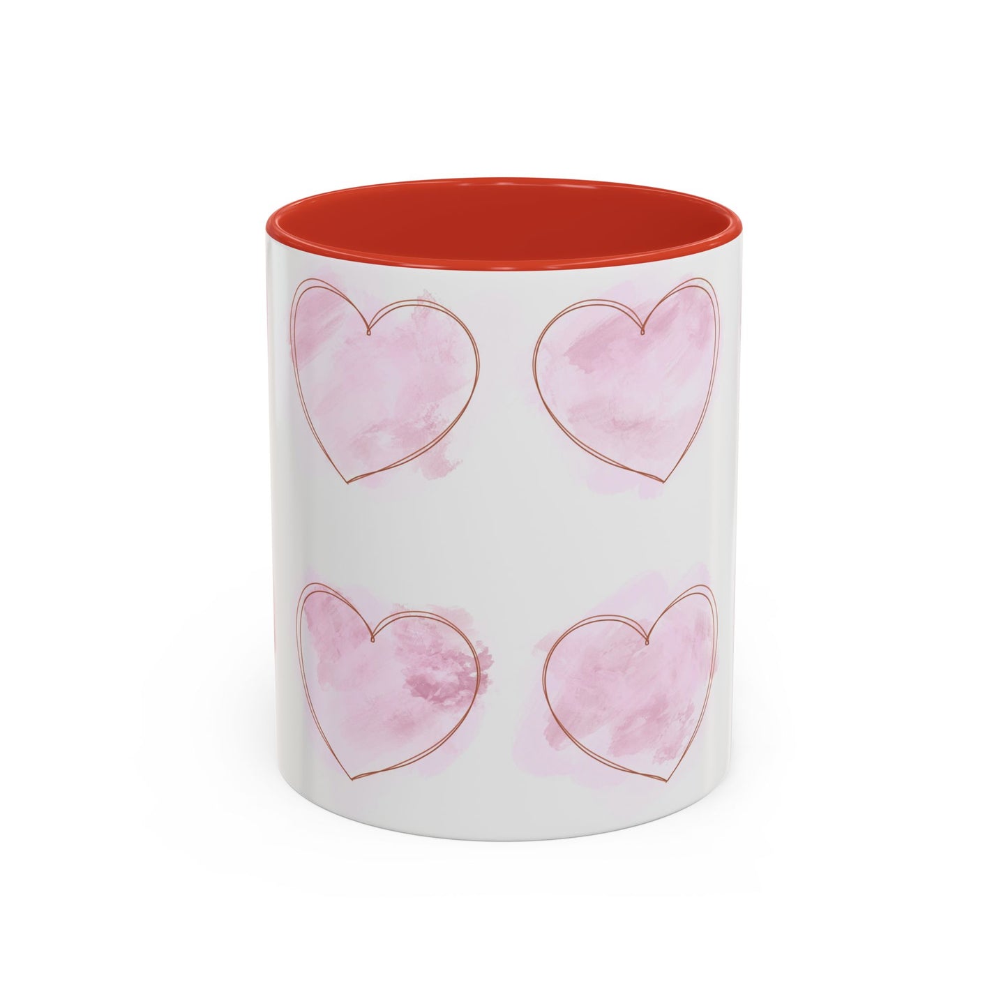 Watercolor Pink Heart Coffee Mug - Perfect for Mother’s Day