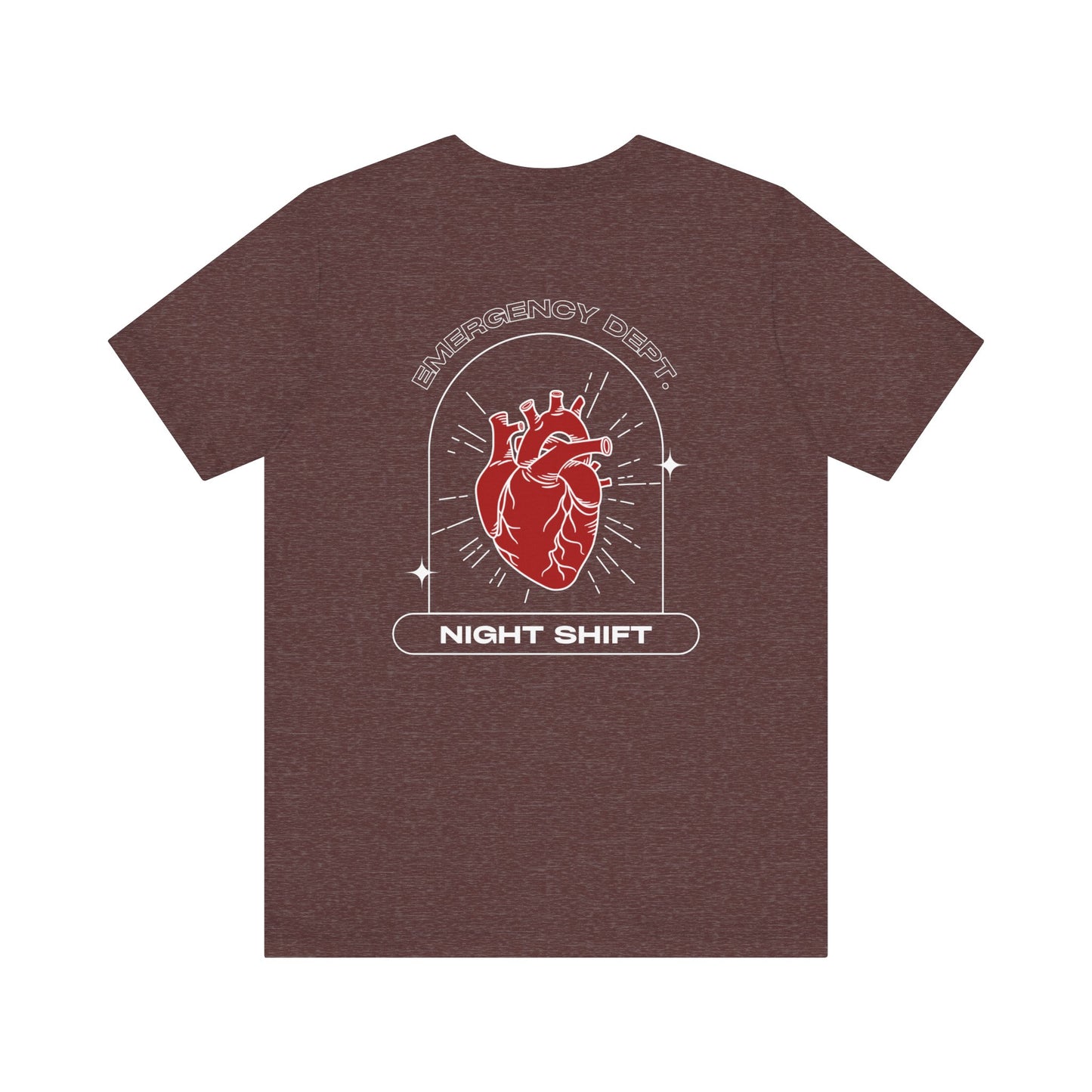 Emergency Department Printed Unisex Tee - Casual Comfort, Gift for Heart Lovers, Everyday Wear, Unique Style, Casual T-Shirt