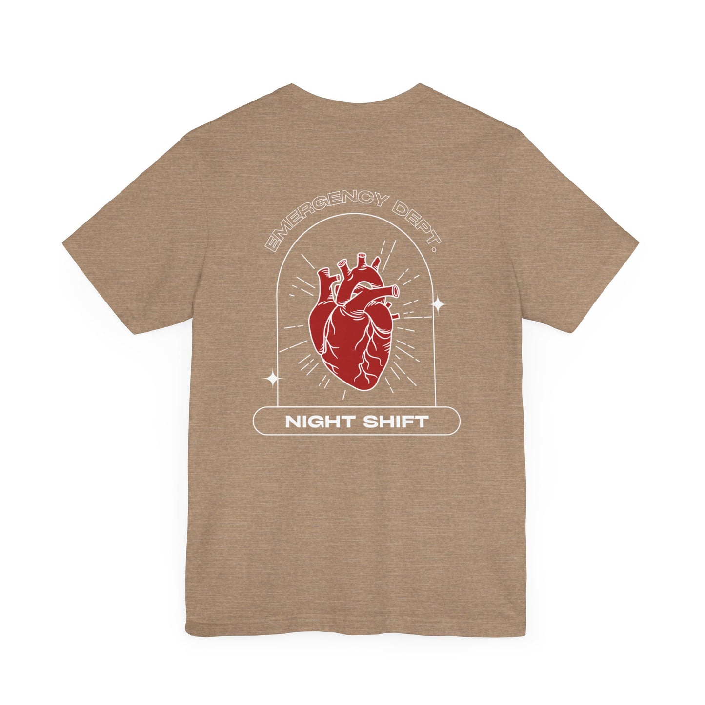 Emergency Department Printed Unisex Tee - Casual Comfort, Gift for Heart Lovers, Everyday Wear, Unique Style, Casual T-Shirt