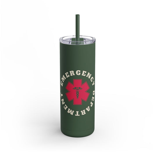 Emergency Department | EMS 20oz Skinny Tumbler - Matte Black