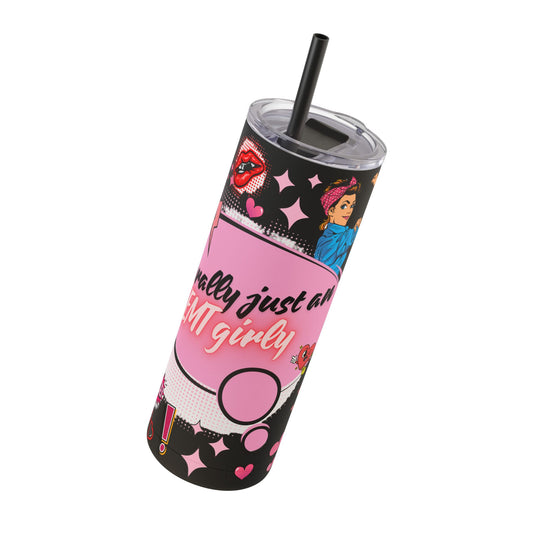 EMT Girly Skinny Tumbler - 20oz Matte Drinkware for Medical Professionals