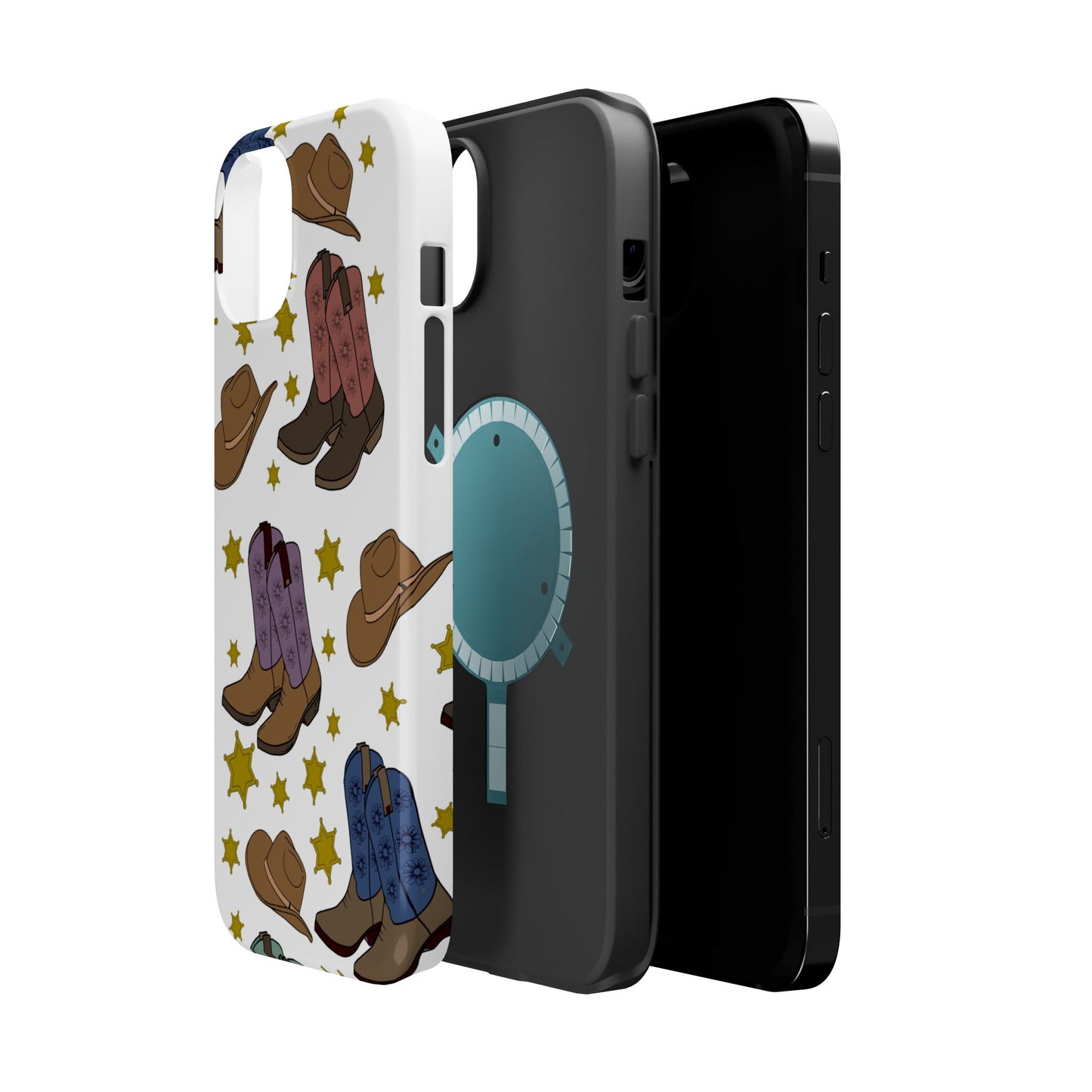 Cowboy Boots Magnetic Tough Case - Durable Phone Protection with Western Flair