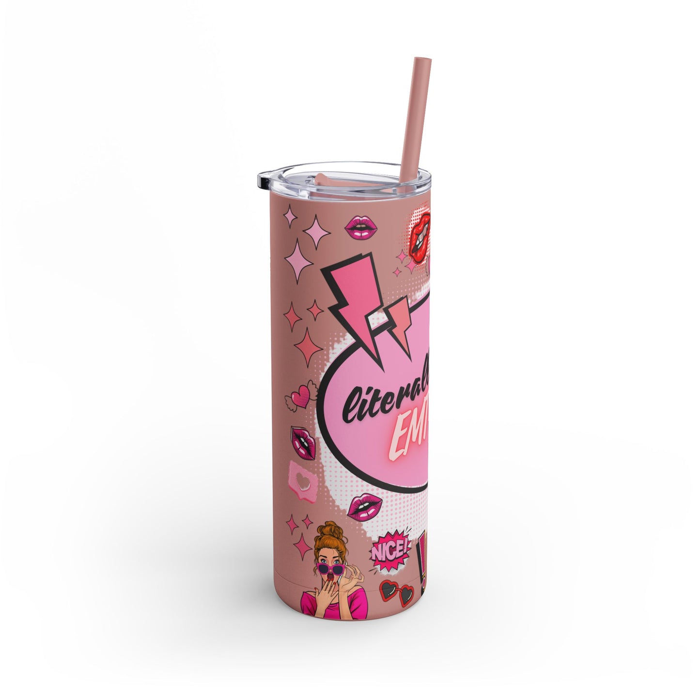 EMT Girly Skinny Tumbler - 20oz Matte Drinkware for Medical Professionals