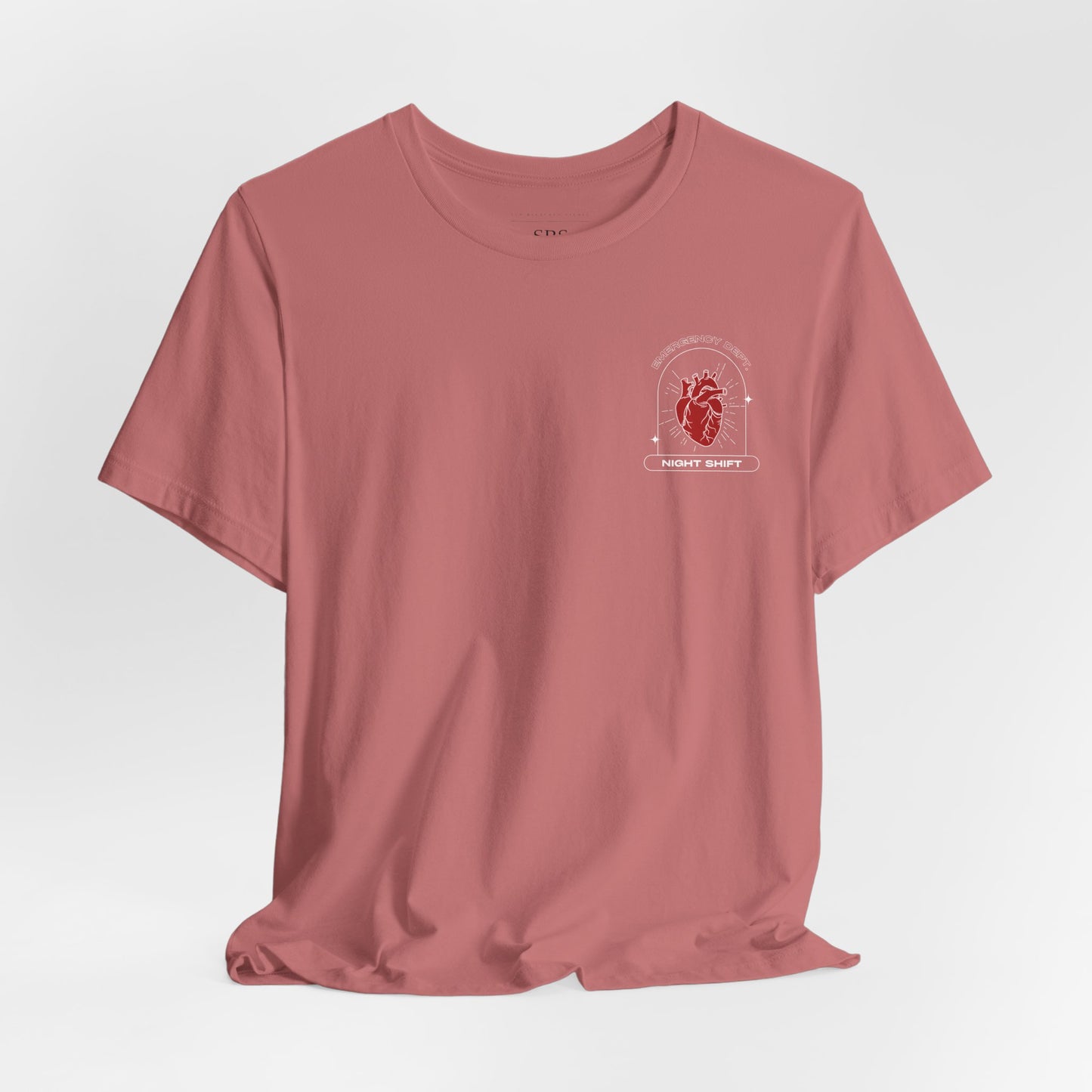 Emergency Department Printed Unisex Tee - Casual Comfort, Gift for Heart Lovers, Everyday Wear, Unique Style, Casual T-Shirt