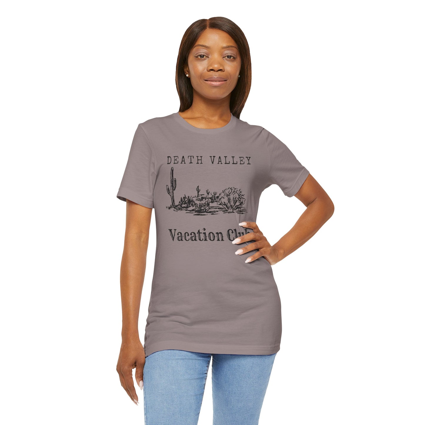 Death Valley Vacation Club Unisex Tee - Casual Cactus Graphic T-Shirt