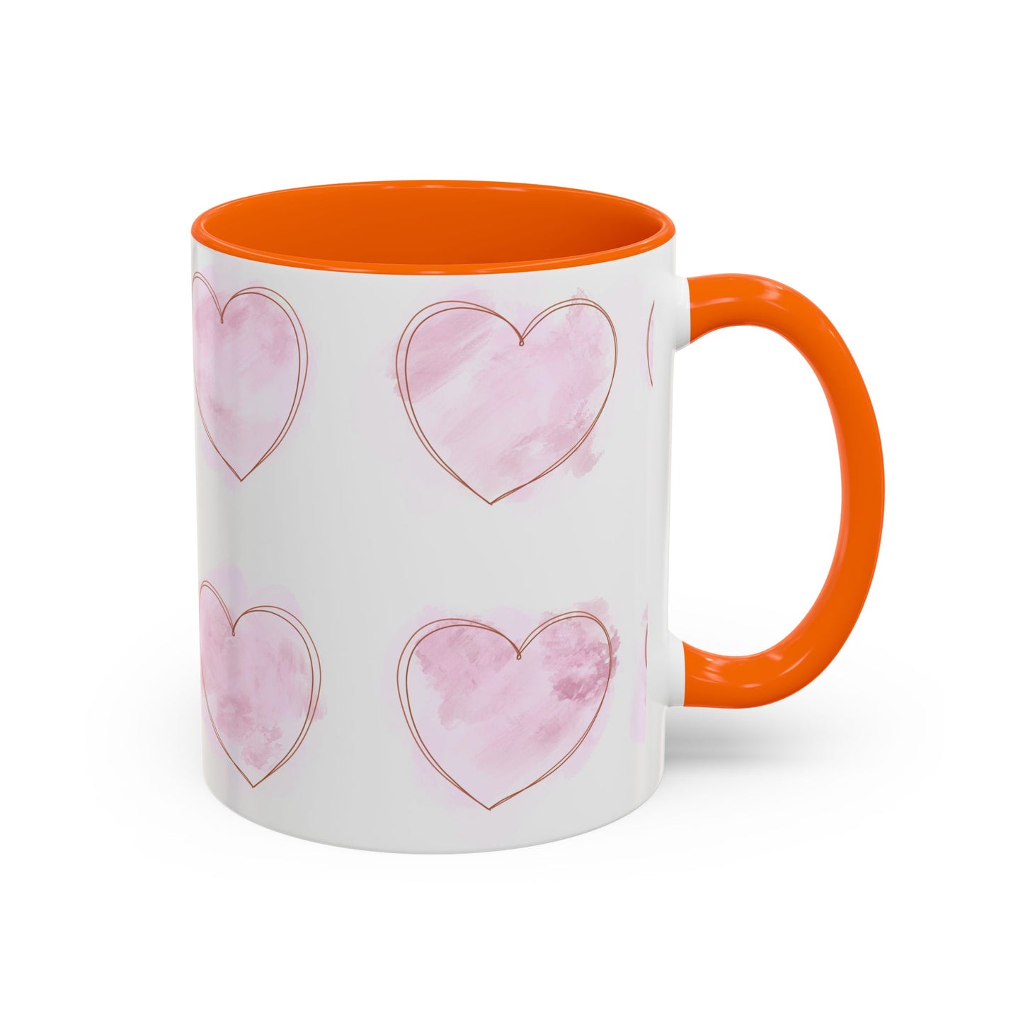 Watercolor Pink Heart Coffee Mug - Perfect for Mother’s Day