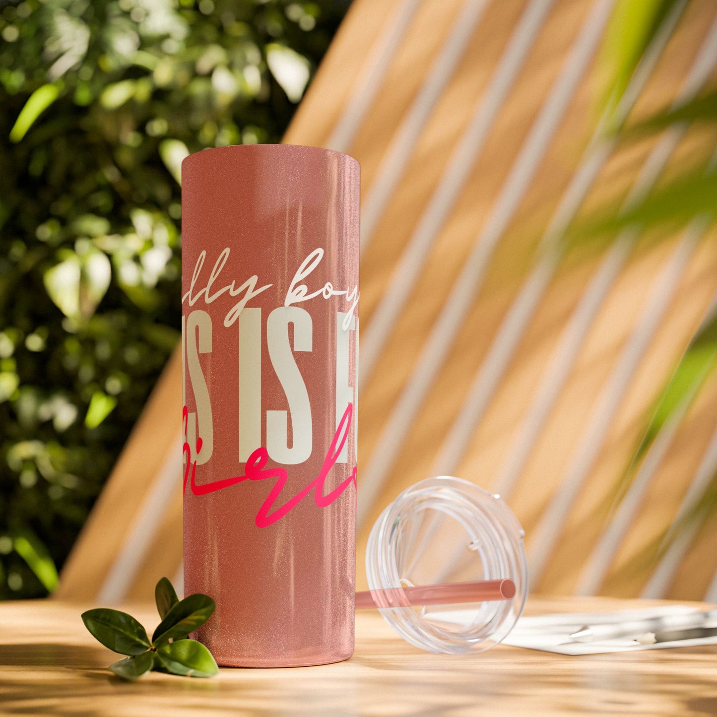 Silly boys EMS is for Girl Skinny Tumbler with Straw - 20oz Travel Cup